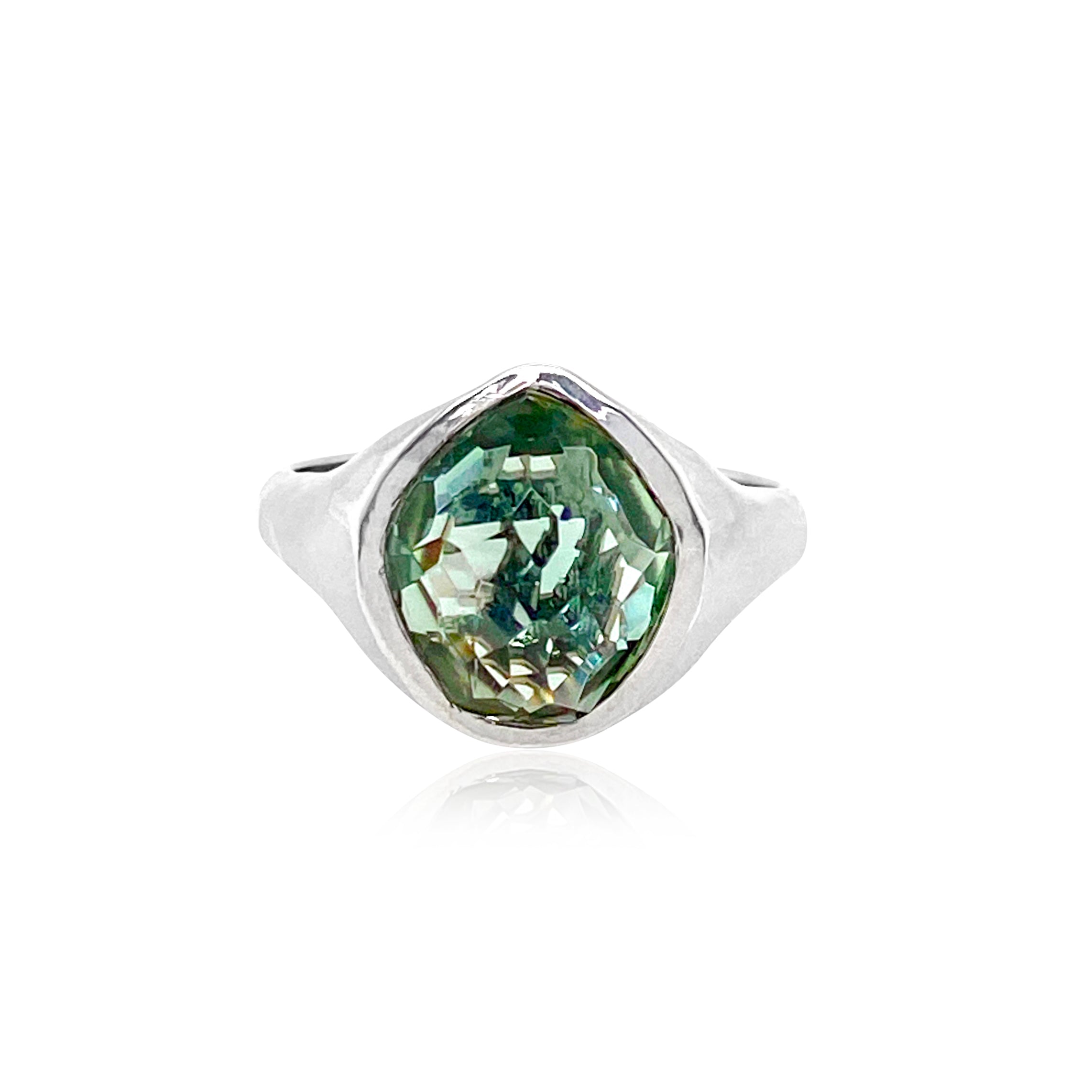 PANORAMA Ring (1260) -  Praziolite / SS