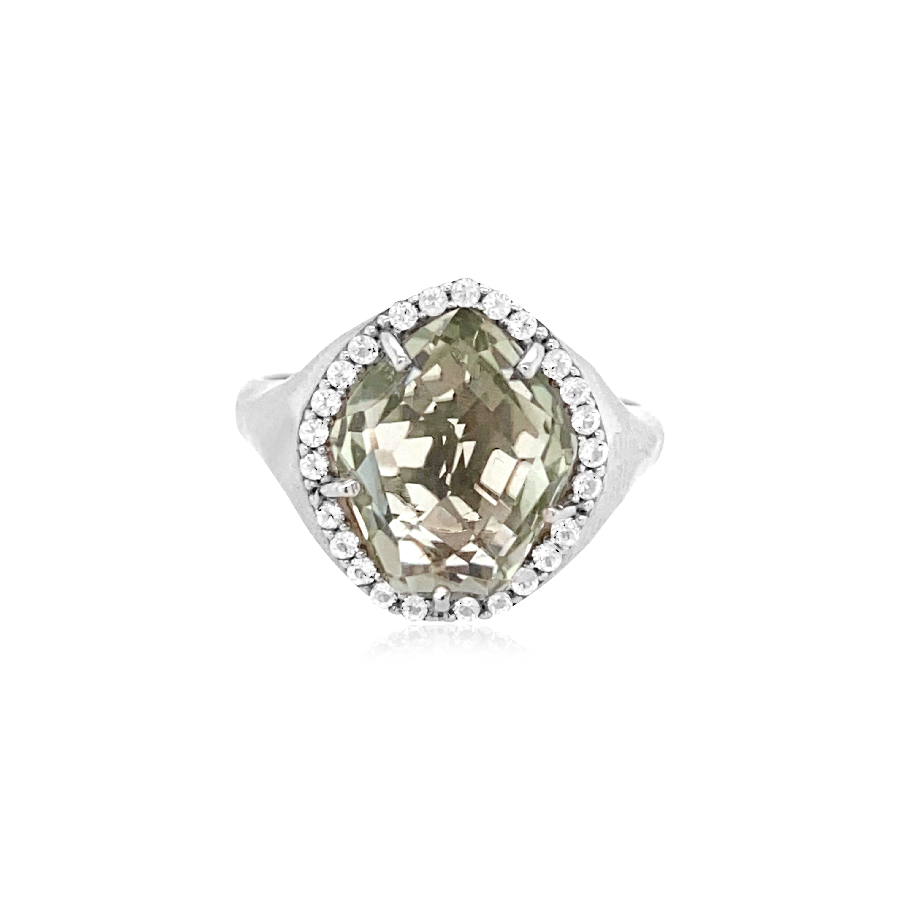 PANORAMA Ring (1260) -  Prasiolite / SS