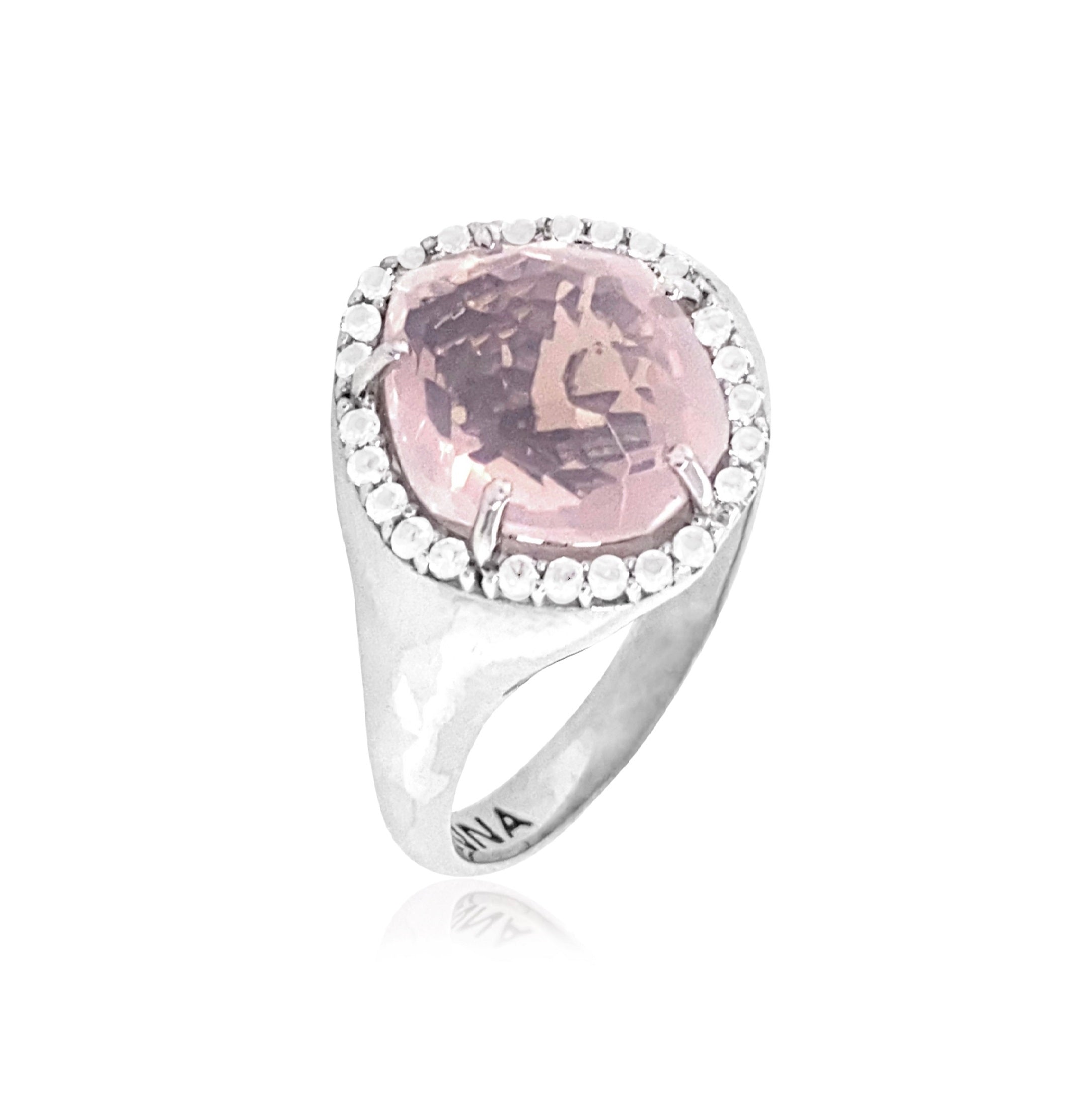 PANORAMA Ring (1260) -  Rose Quartz / SS