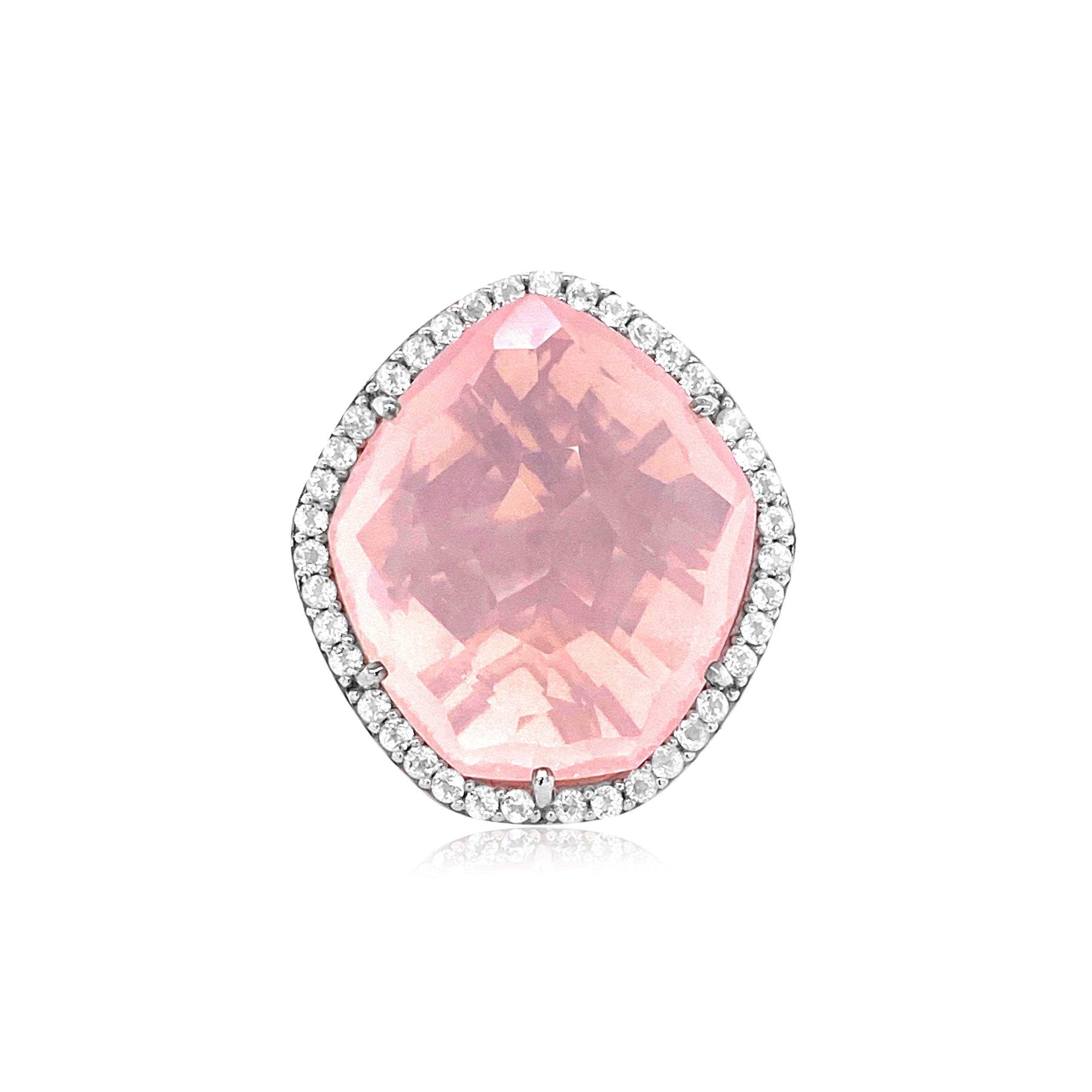 PANORAMA Ring (1260) - Rose Quartz / SS