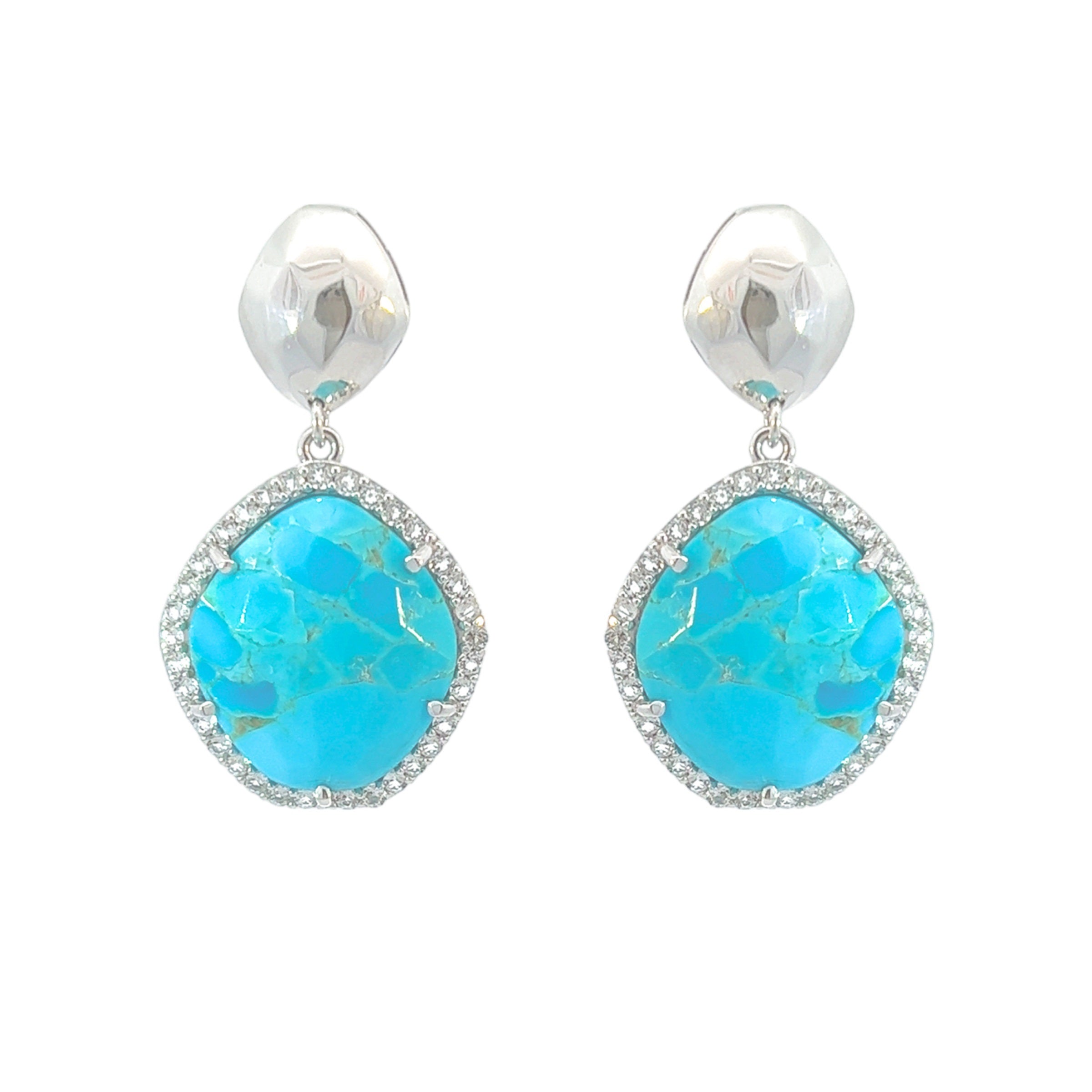 PANORAMA Earrings (1260) - Turquoise /  SS