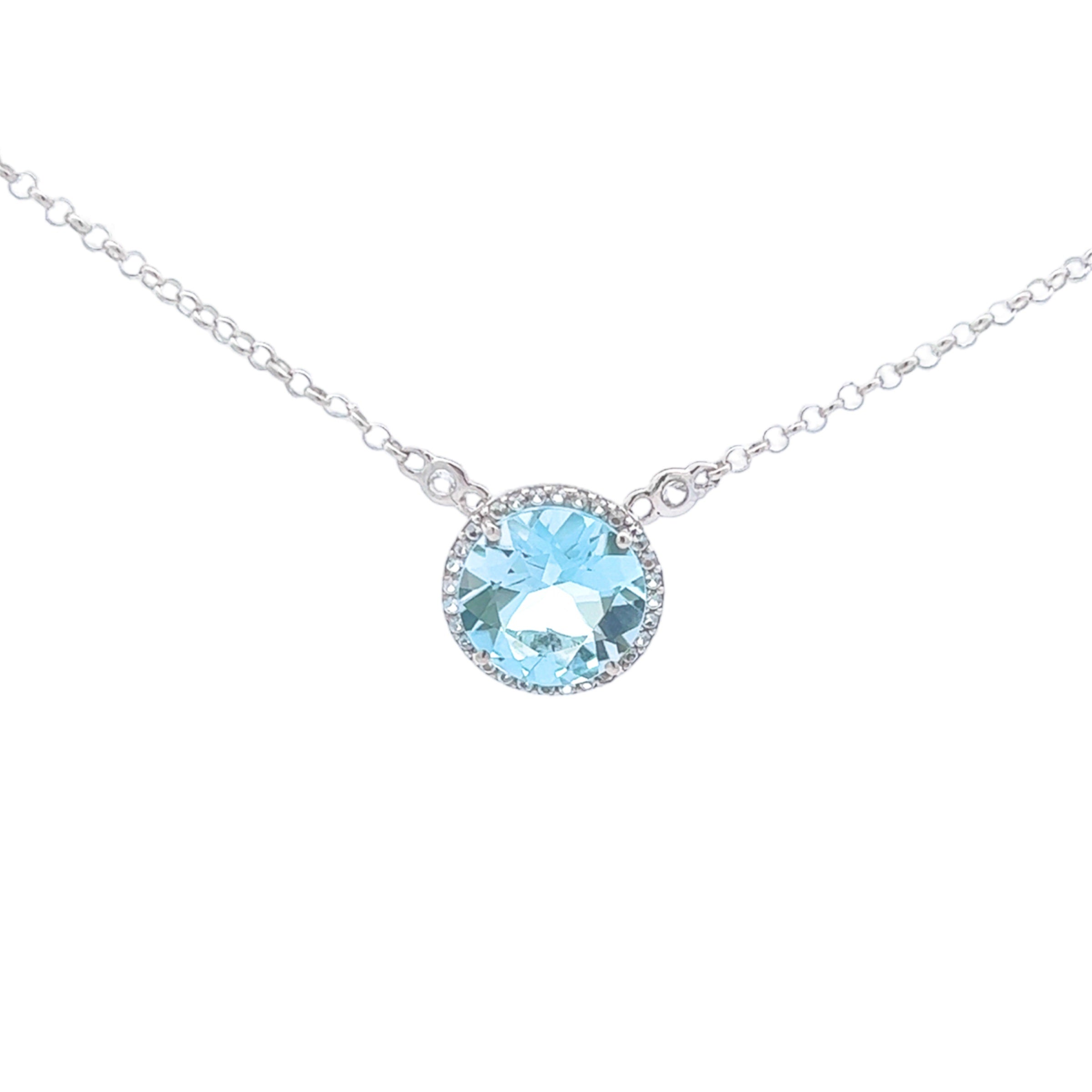 SIGNATURE Necklace (1287) - Blue Topaz / SS