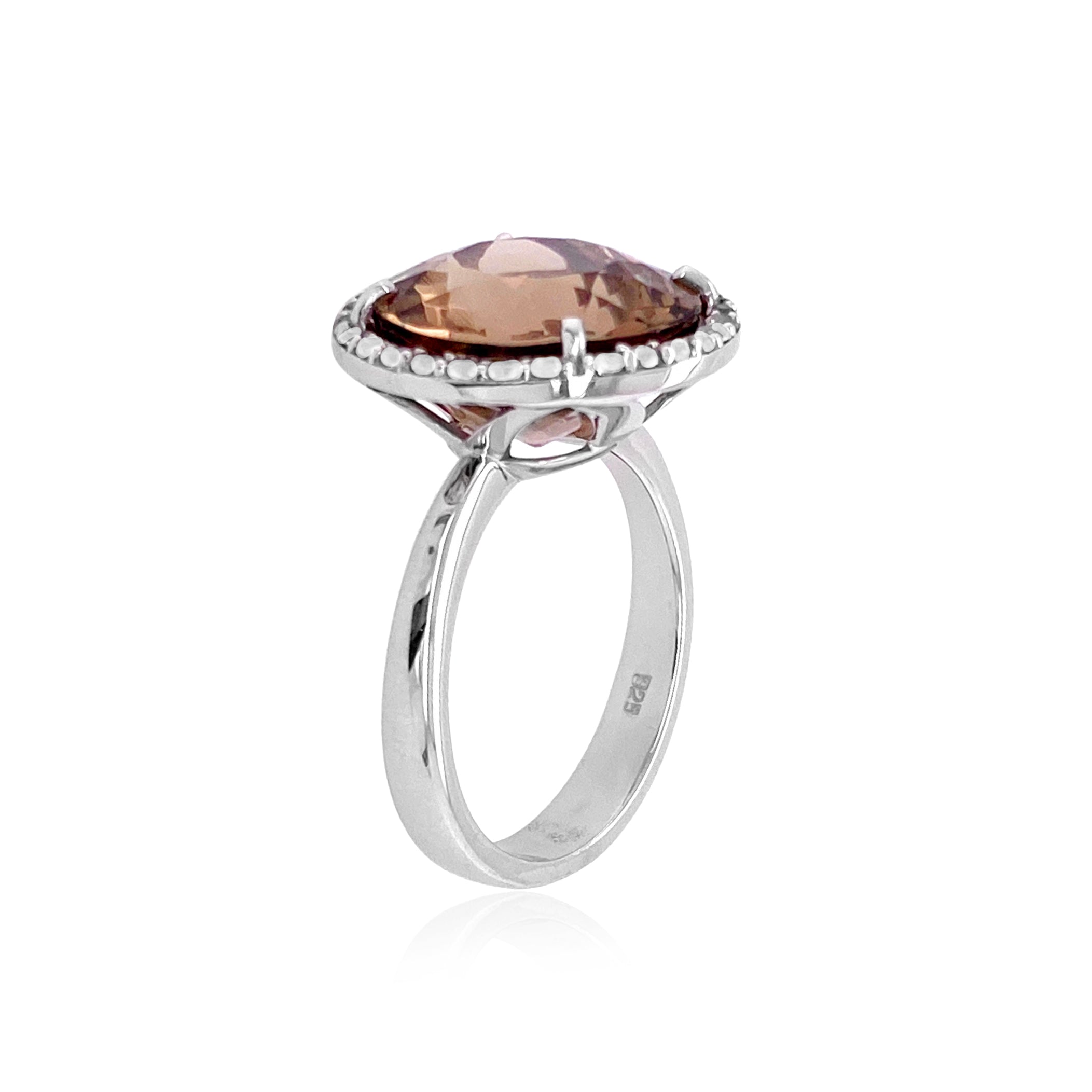 SIGNATURE Ring (1287) - Smoky Quartz / SS