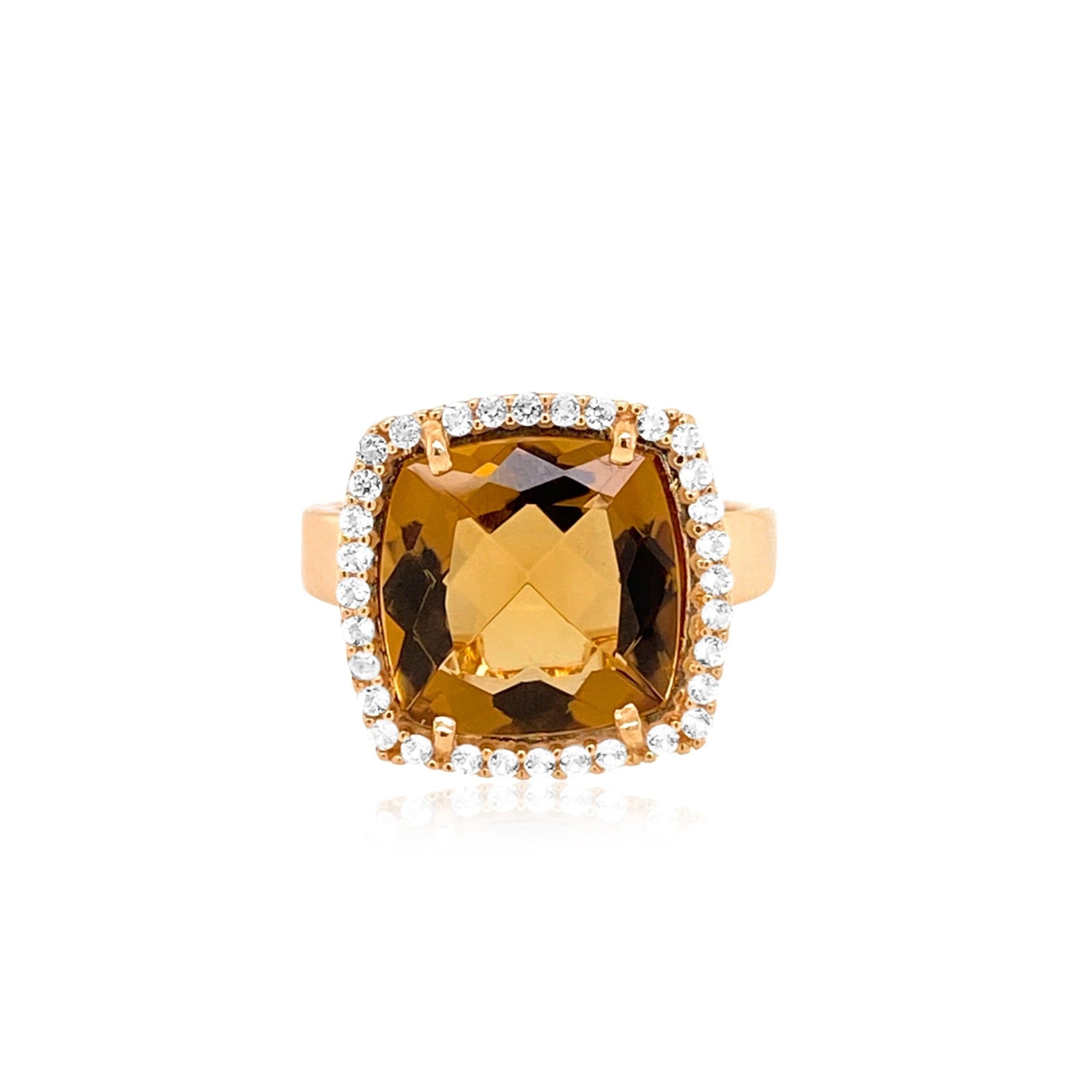 DEUX Ring (1145) - Champagne Citrine / YG