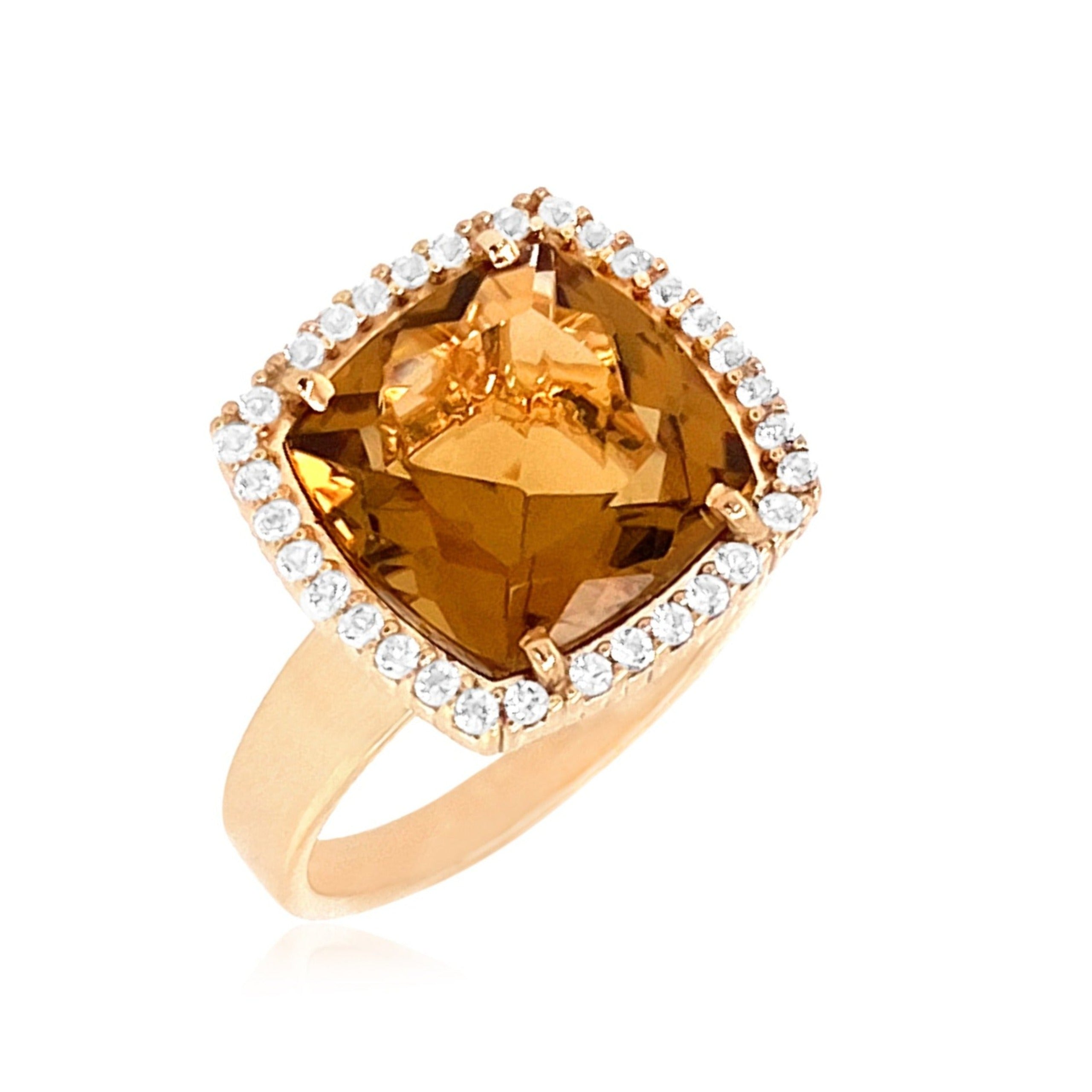 DEUX Ring (1145) - Champagne Citrine / YG