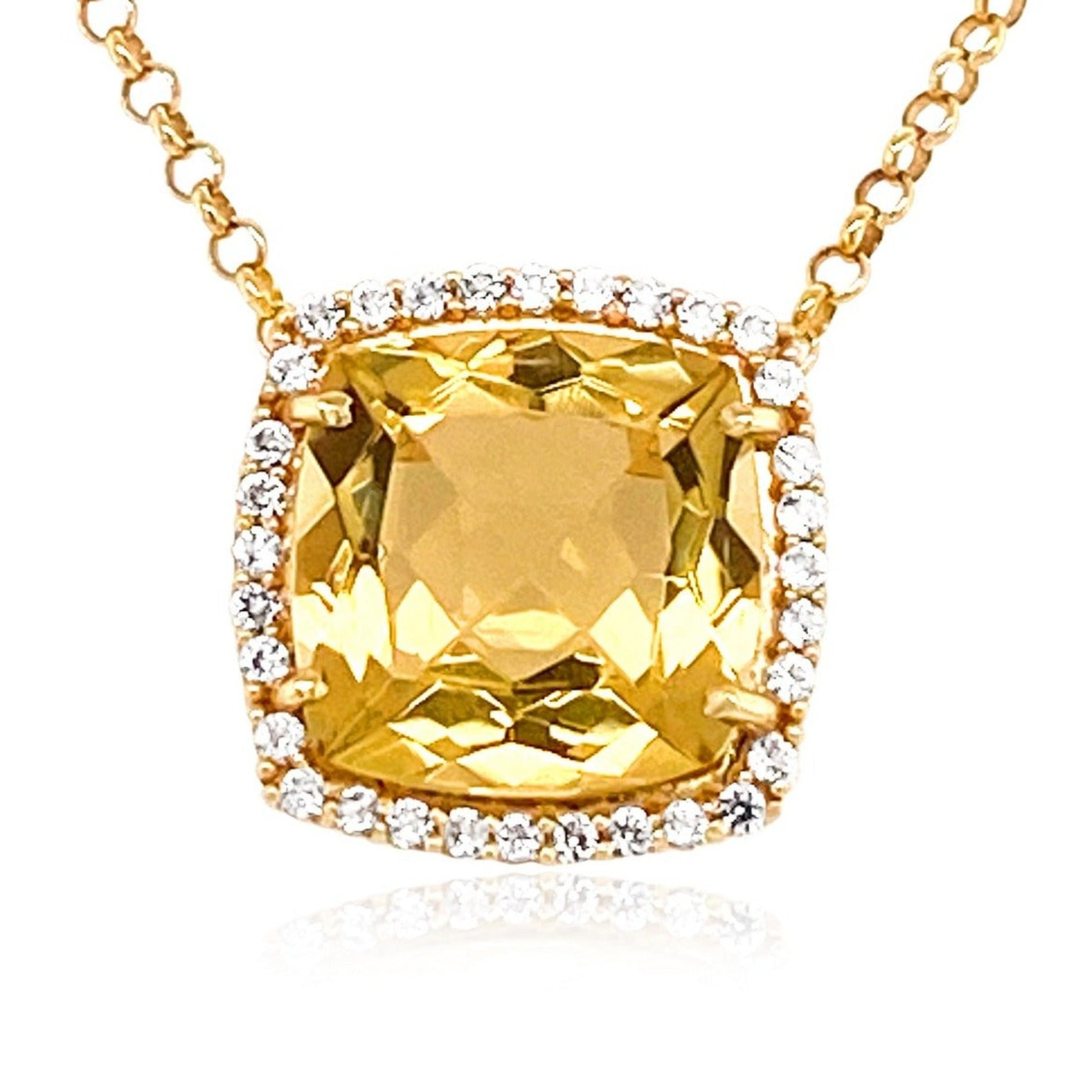 DEUX Necklace (1145) - Light Citrine /  YG