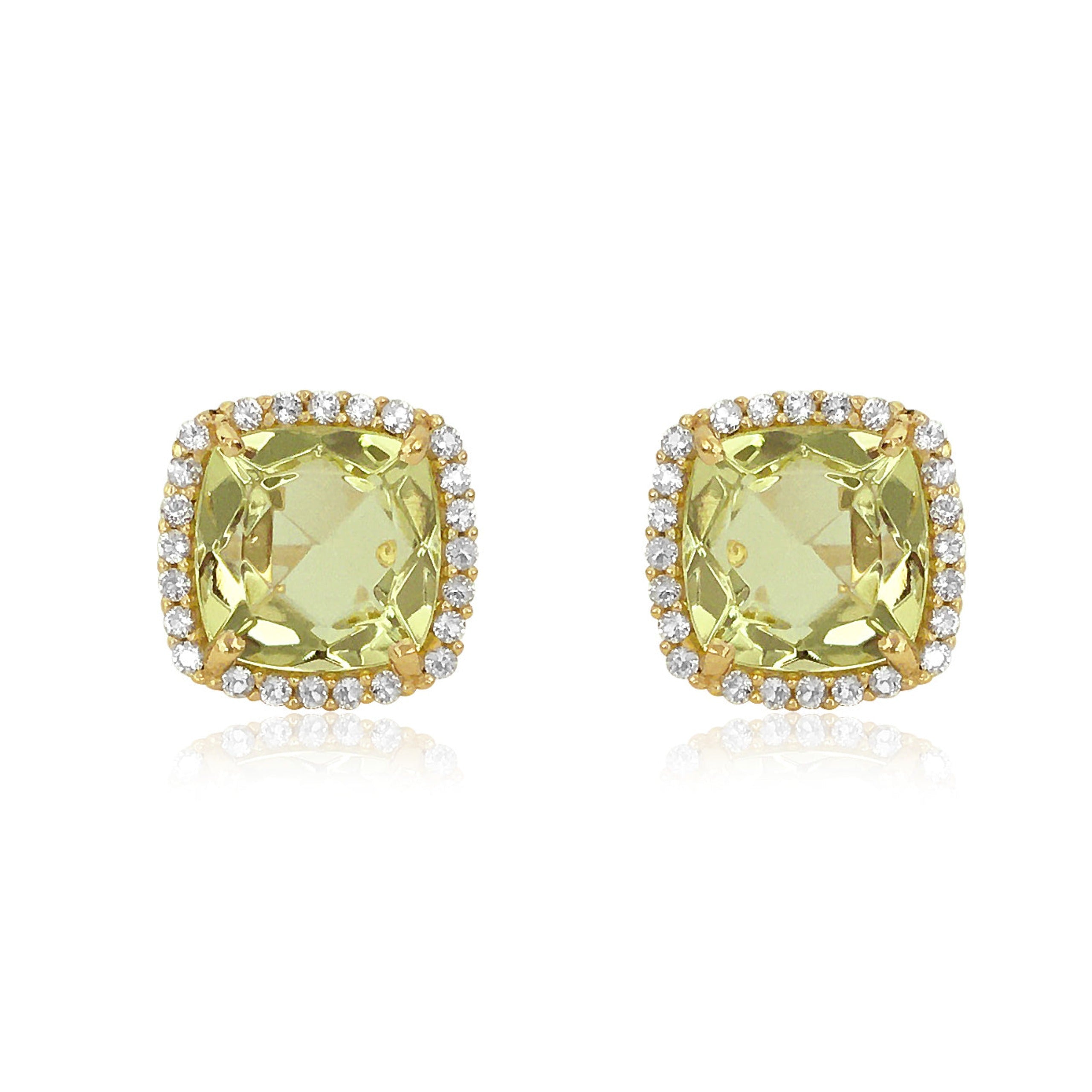 DEUX Earrings (1145) - Lemon Citrine / YG