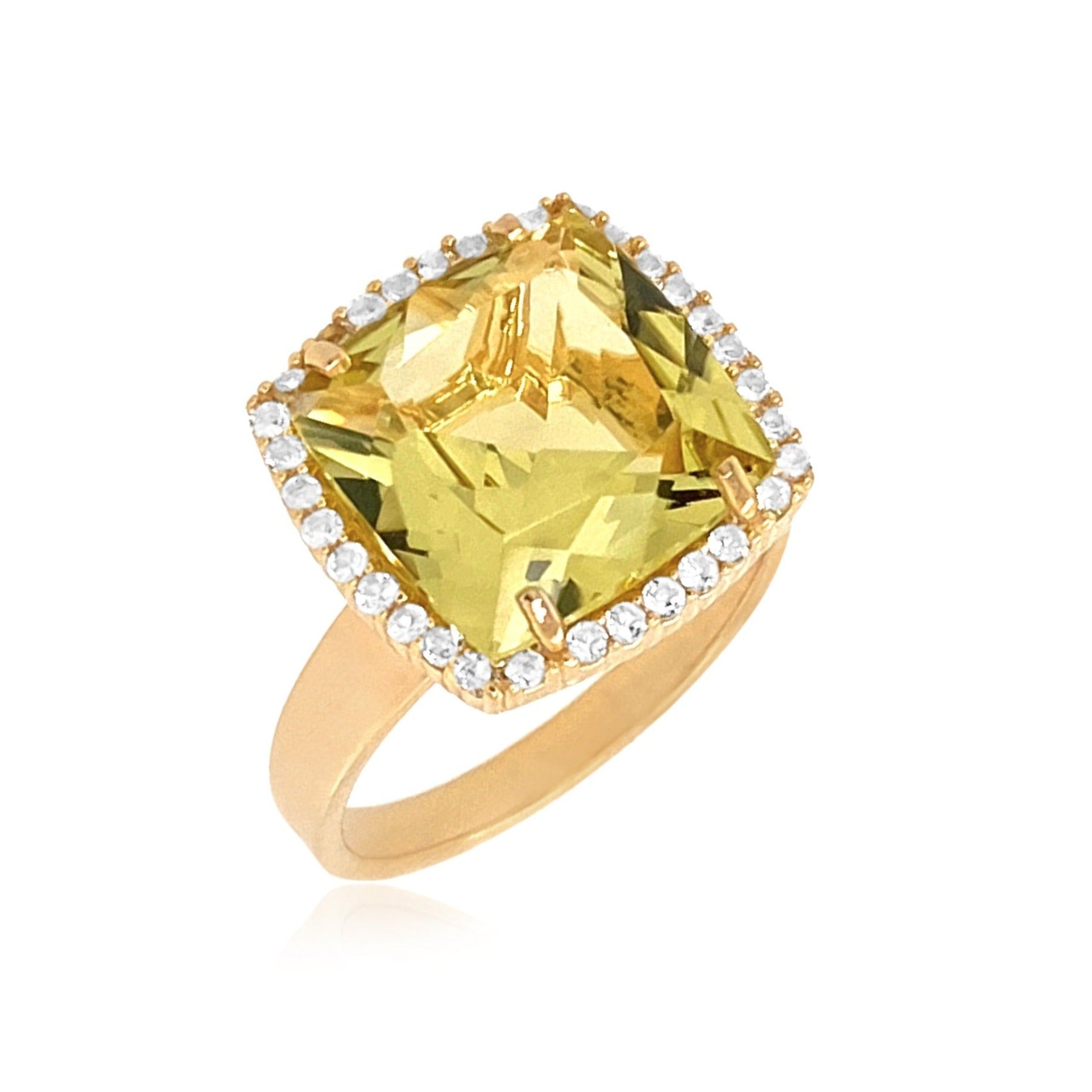 DEUX Ring (1145) - Lemon Citrine / YG