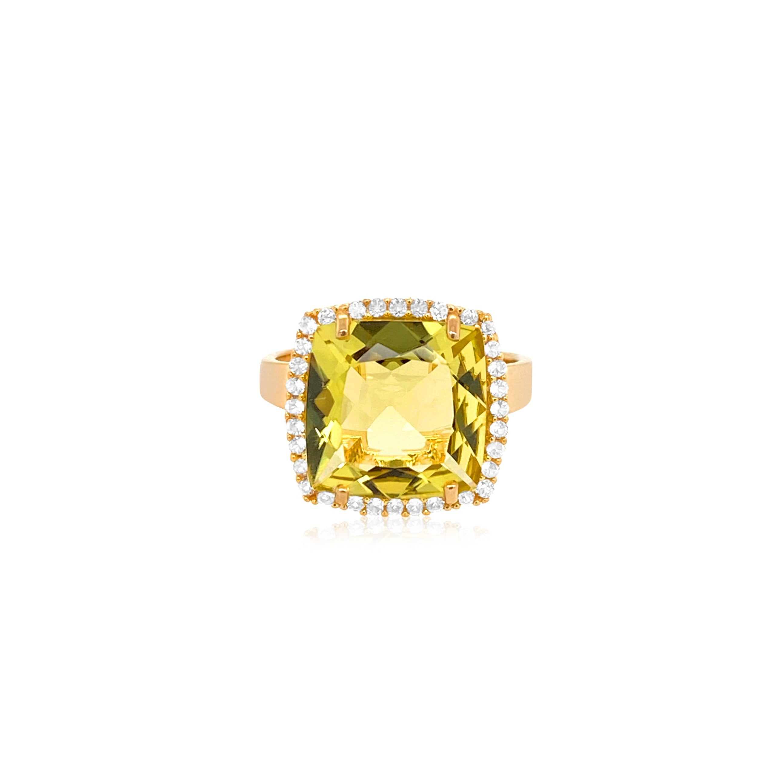 DEUX Ring (1145) - Lemon Citrine / YG