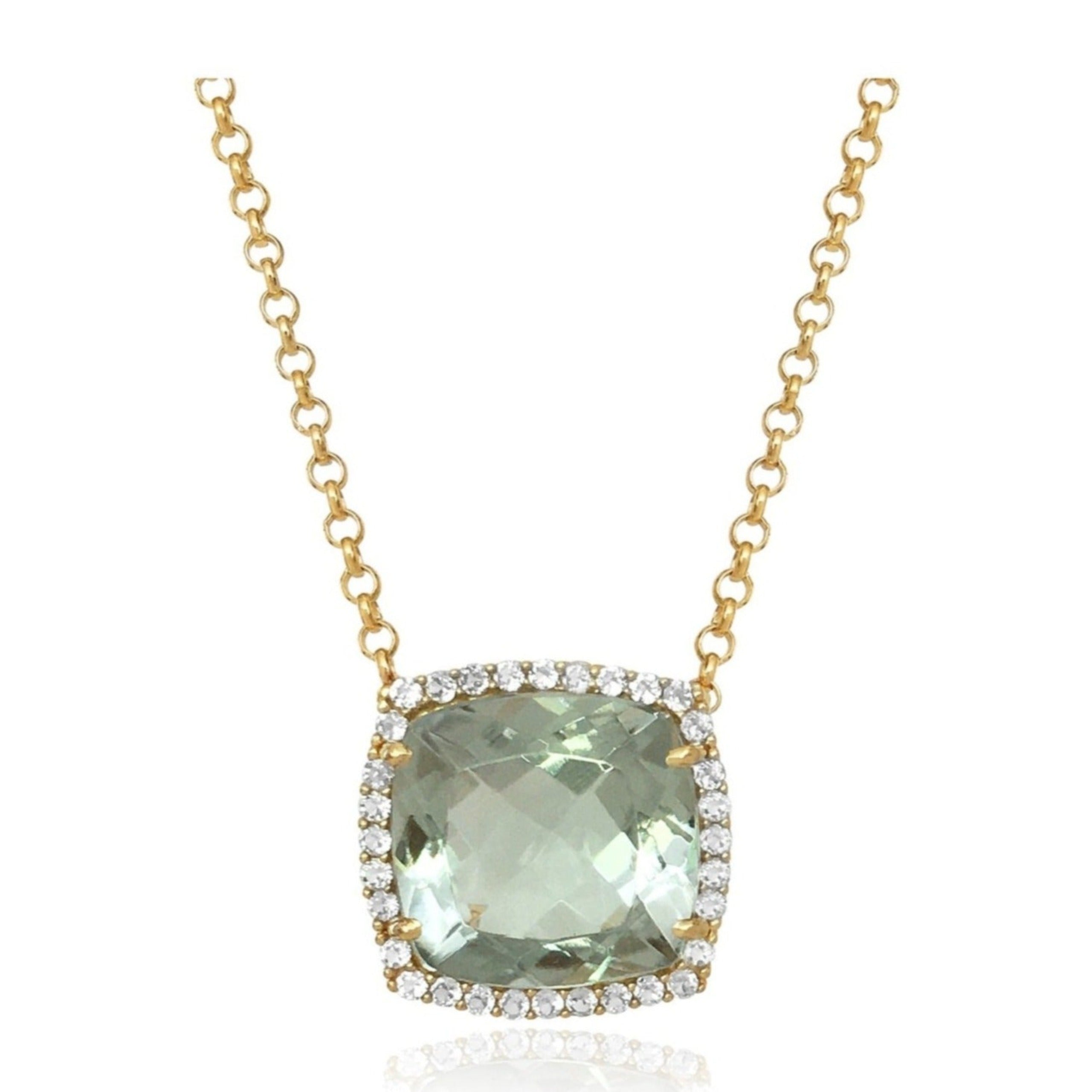 DEUX Necklace (1145) - Praziolite / YG