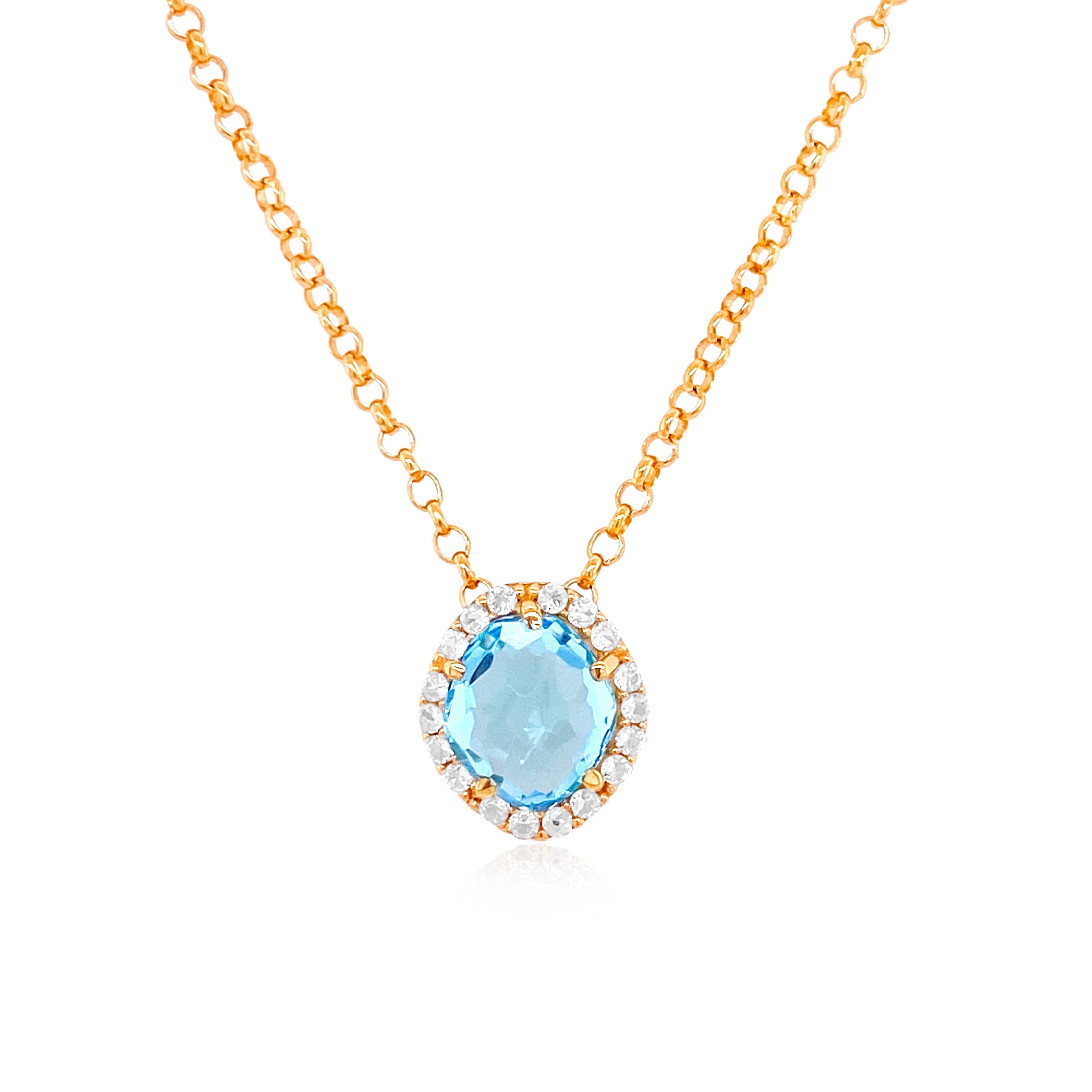 PANORAMA Necklace (1260) - Blue Topaz / YG