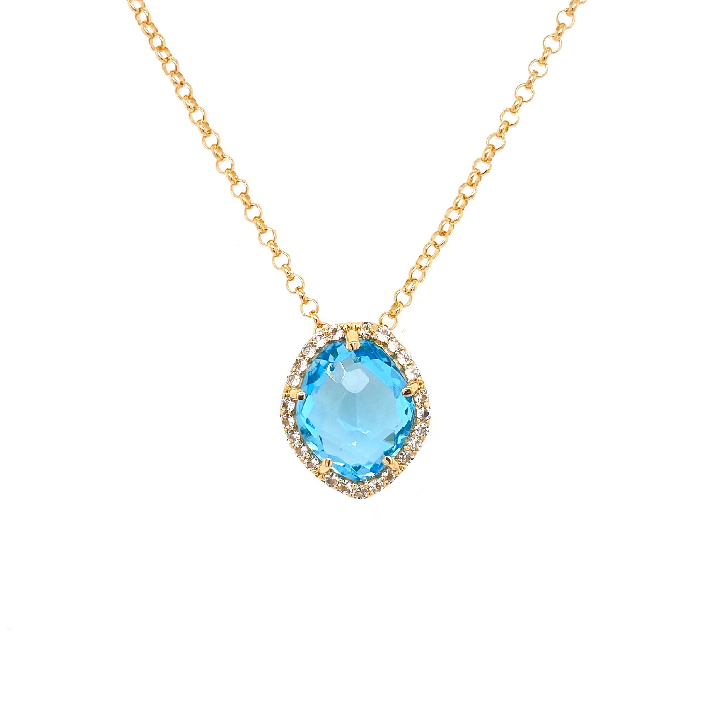 PANORAMA Necklace (1260) - Blue Topaz / YG