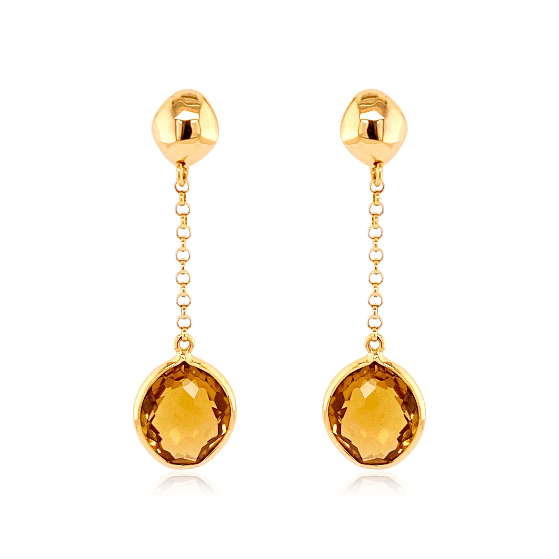 PANORAMA Earrings (1260) - Champagne Citrine / YG