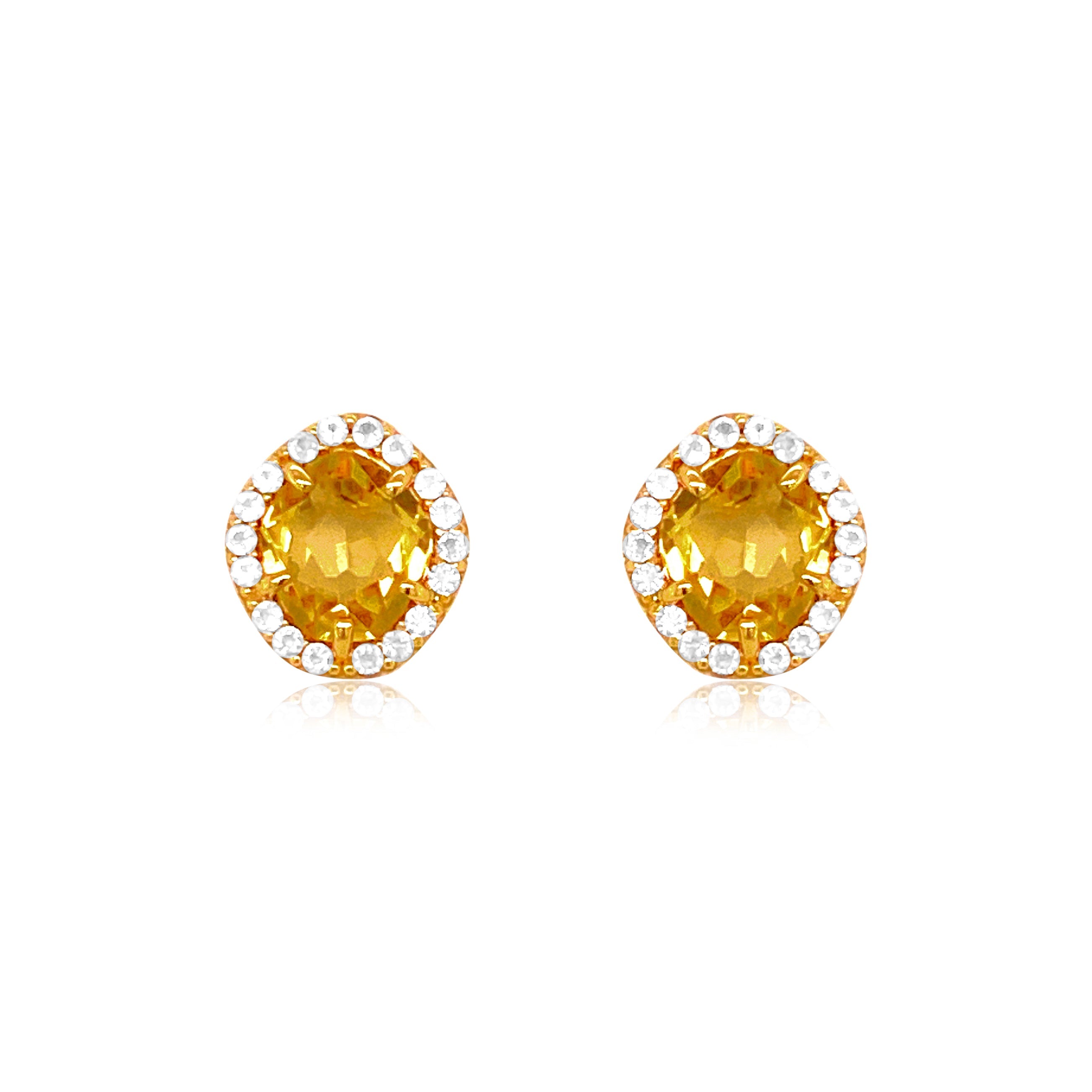 PANORAMA Earrings (1260) - Champagne Citrine / YG