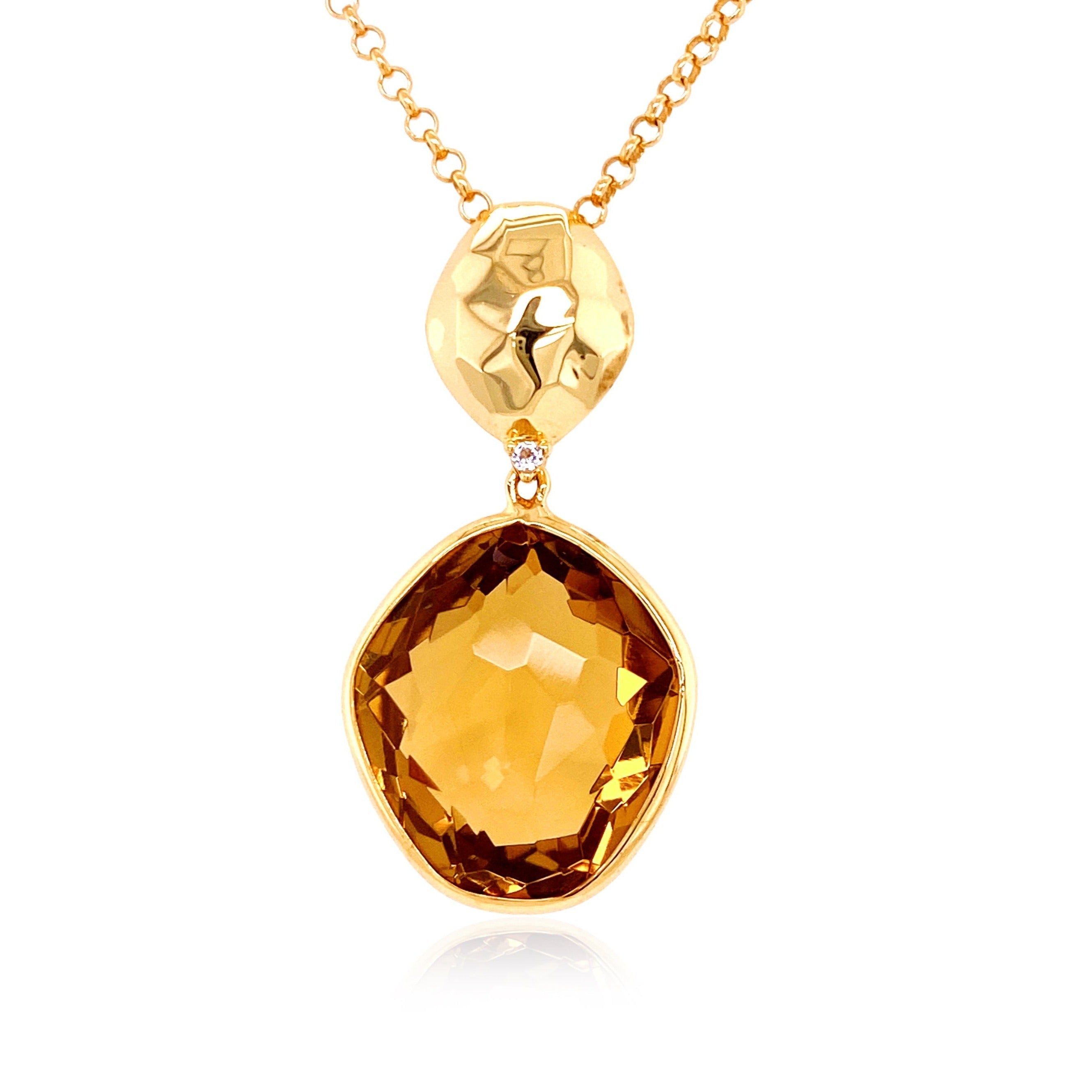 PANORAMA Necklace (1260) - Champagne Citrine / YG