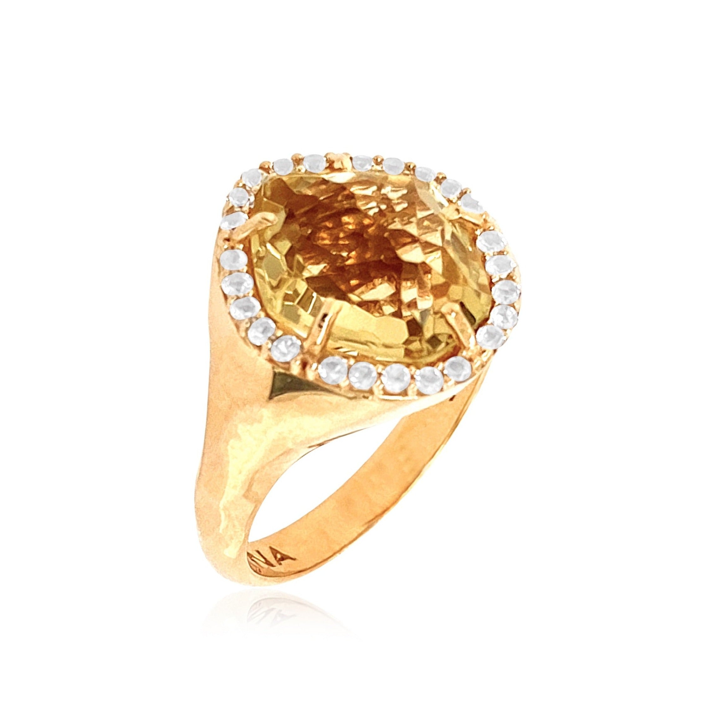 PANORAMA Ring (1260) - Champagne Citrine  /  YG