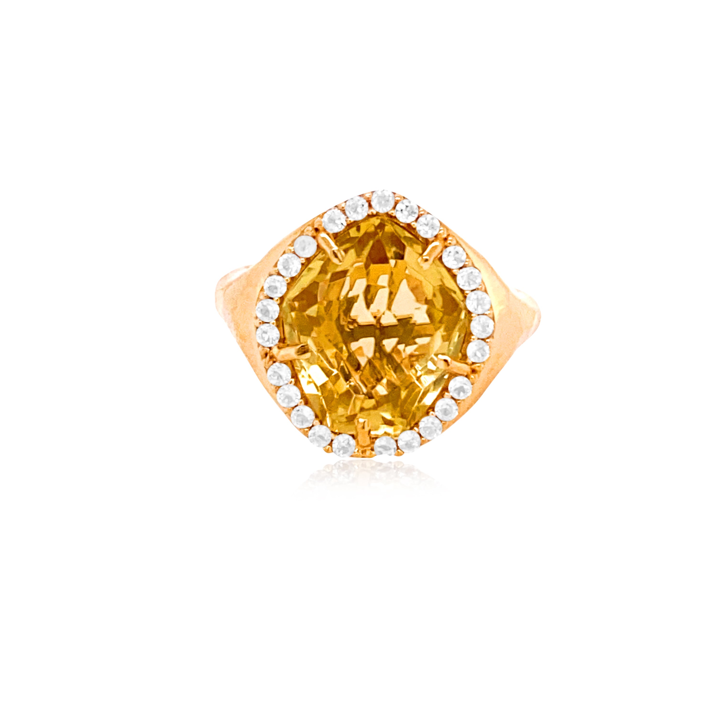 PANORAMA Ring (1260) - Champagne Citrine  /  YG