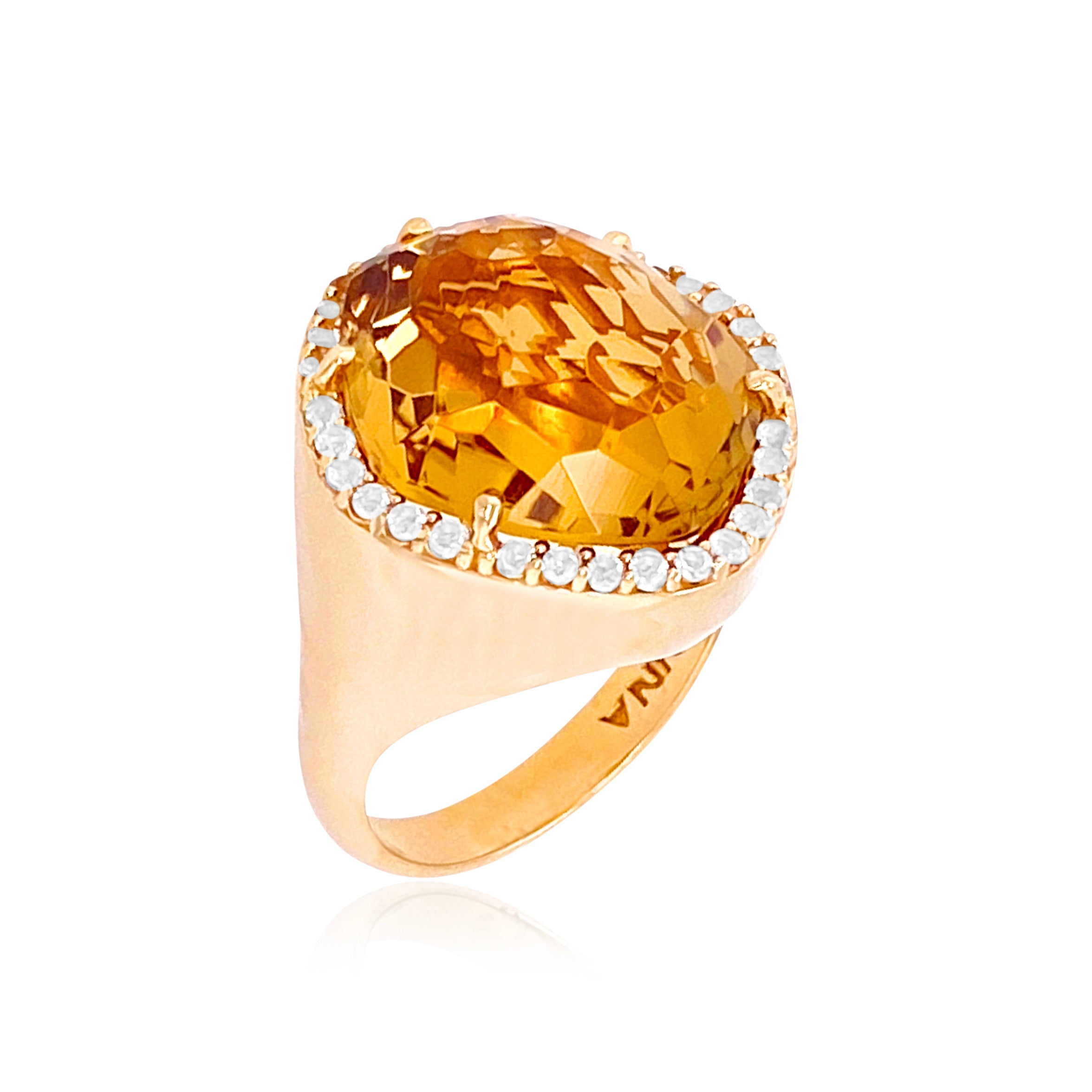 PANORAMA Ring (1260) - Champagne Citrine /  YG