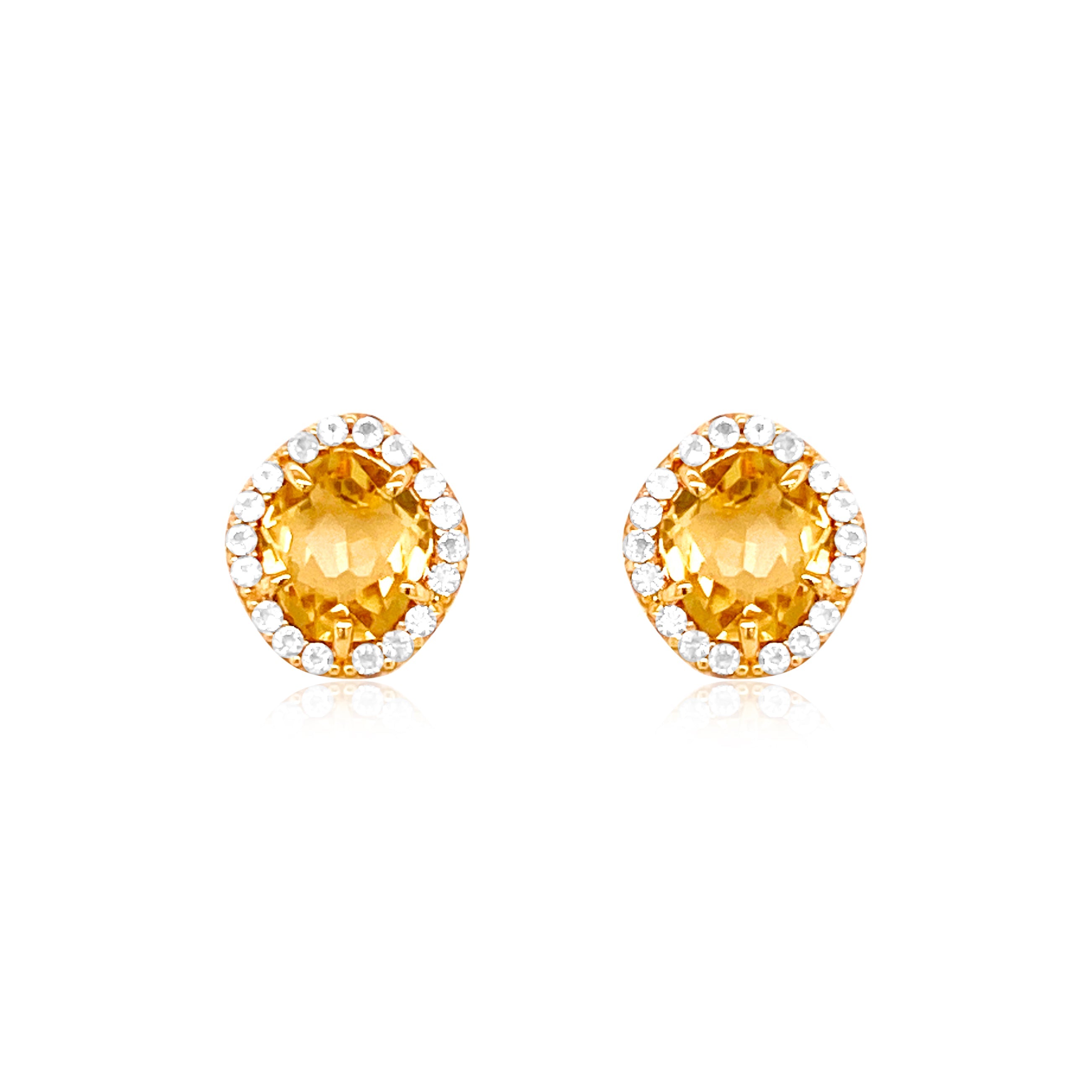 PANORAMA Earrings (1260) - Citrine / YG