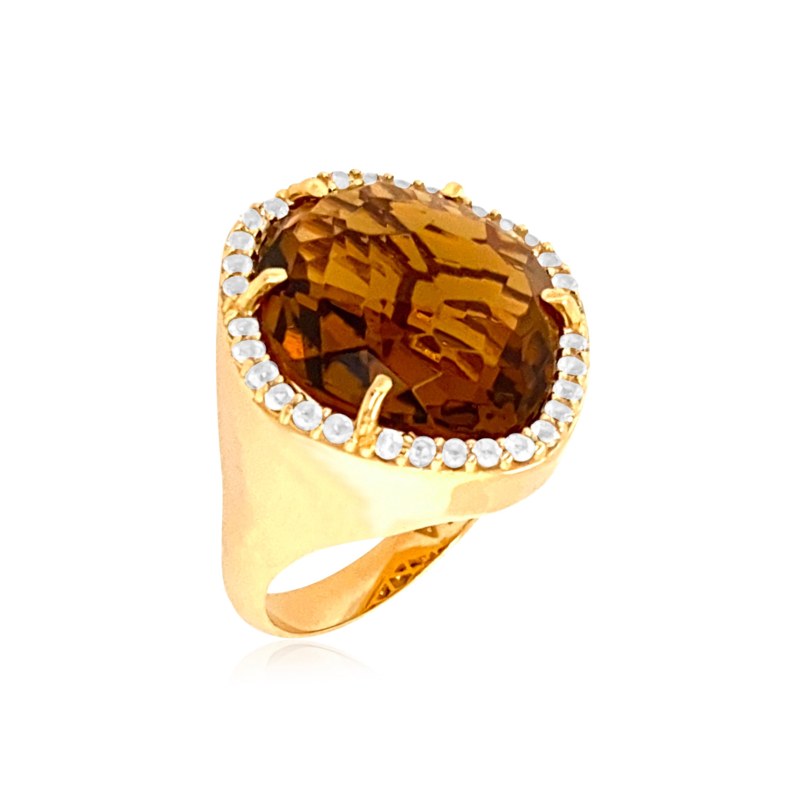 PANORAMA Ring (1260) - Whisky Citrine /  YG