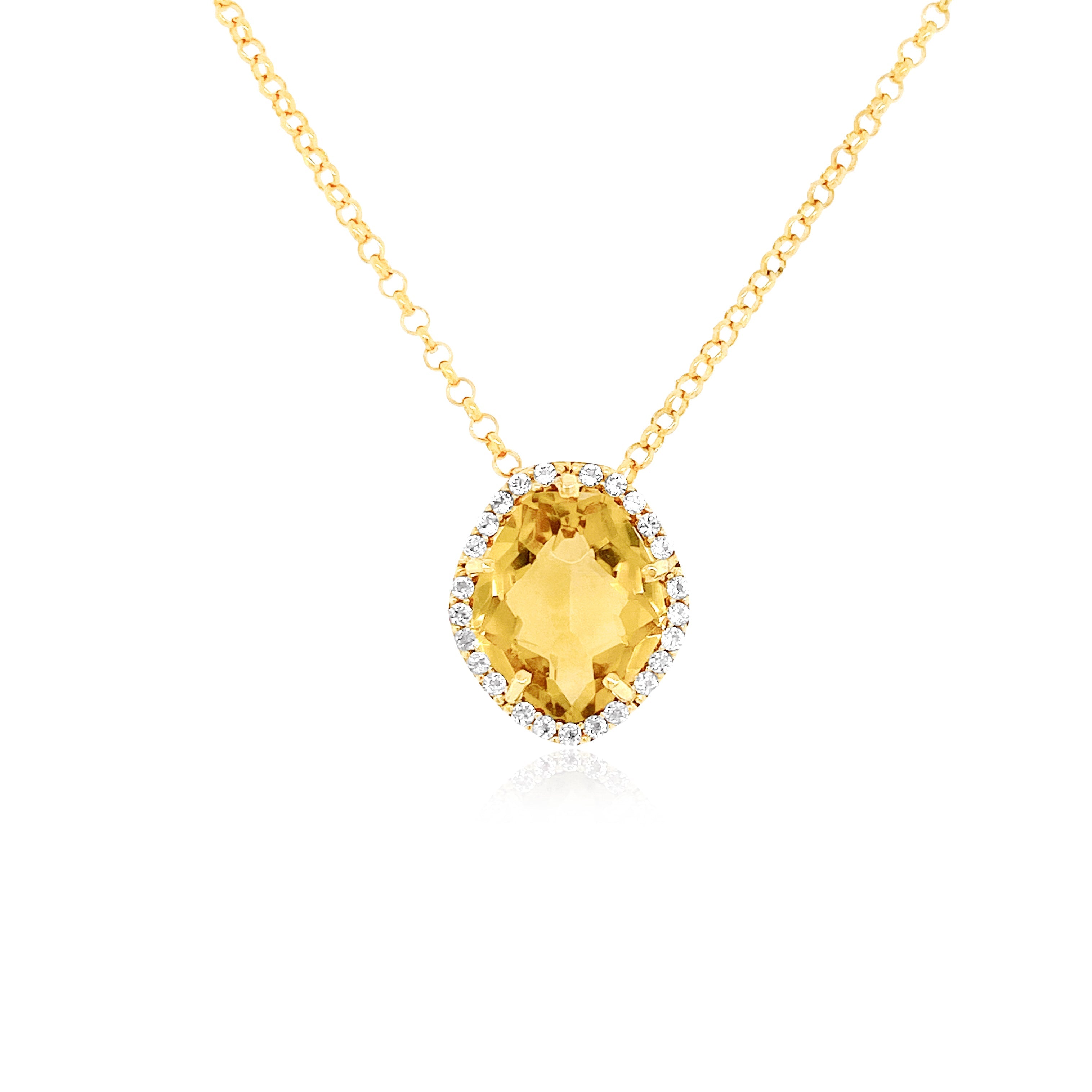 PANORAMA Necklace (1260)- Yellow light citrine / YG