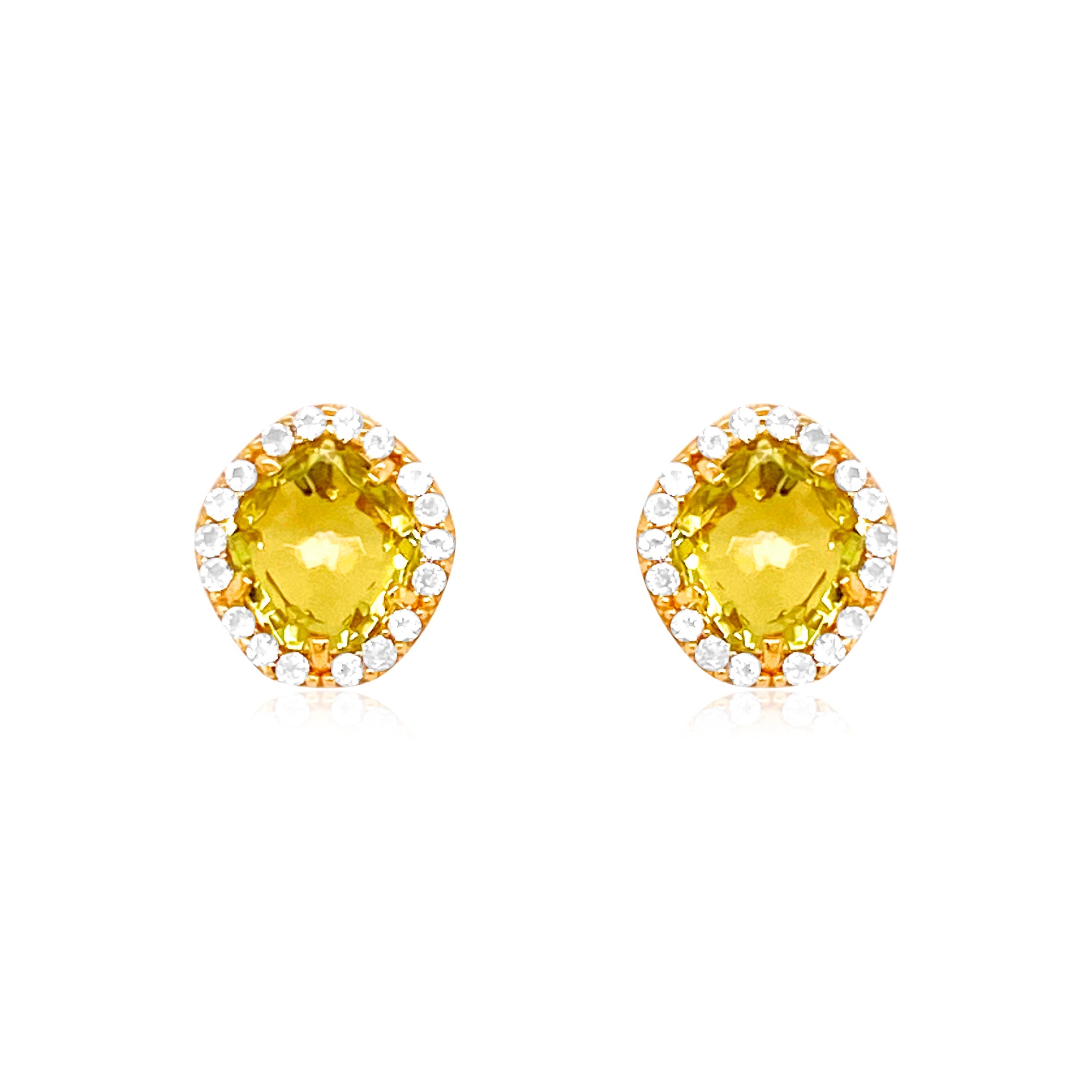 PANORAMA Earrings (1260) - Lemon Citrine / YG