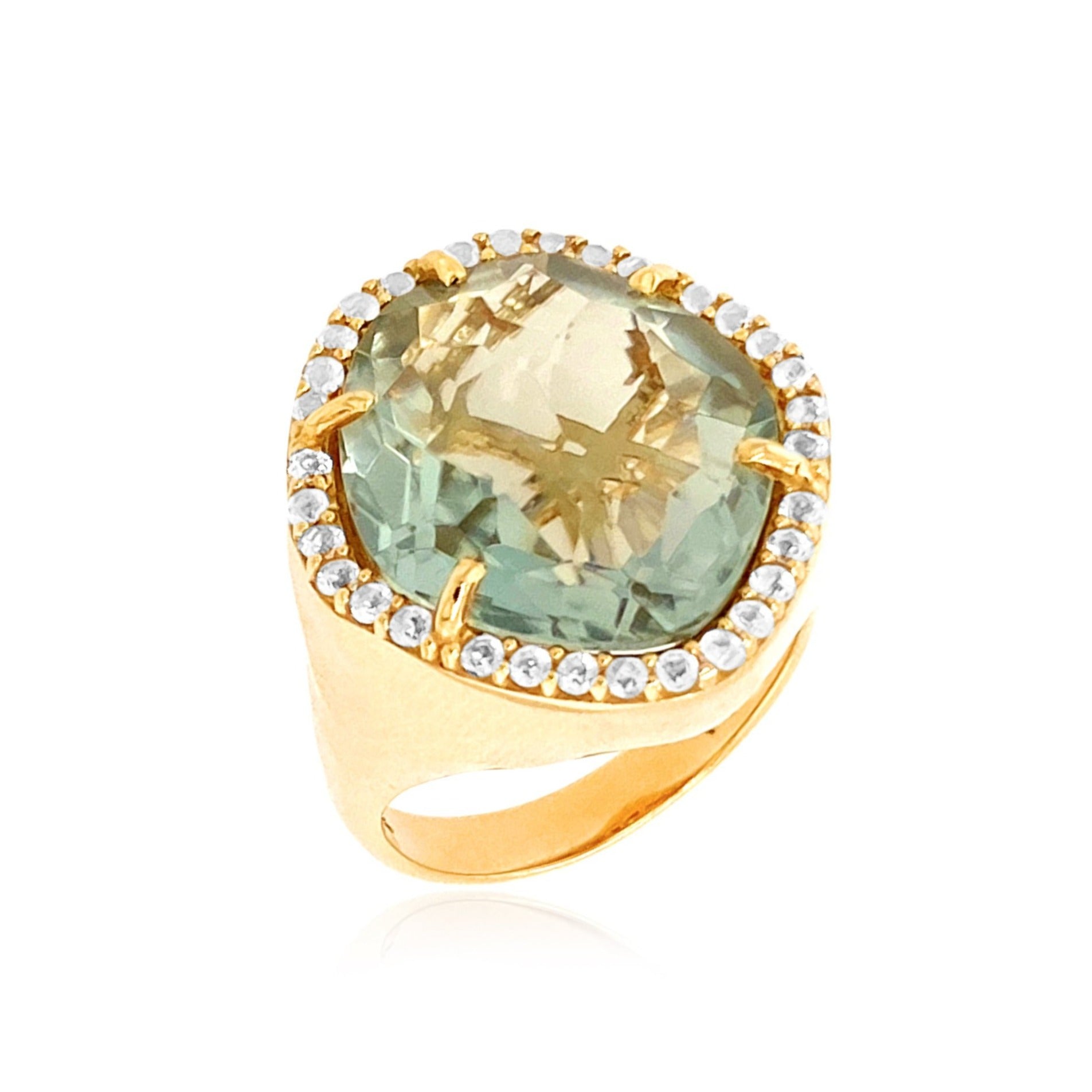 PANORAMA Ring (1260) - Prasiolite /  YG