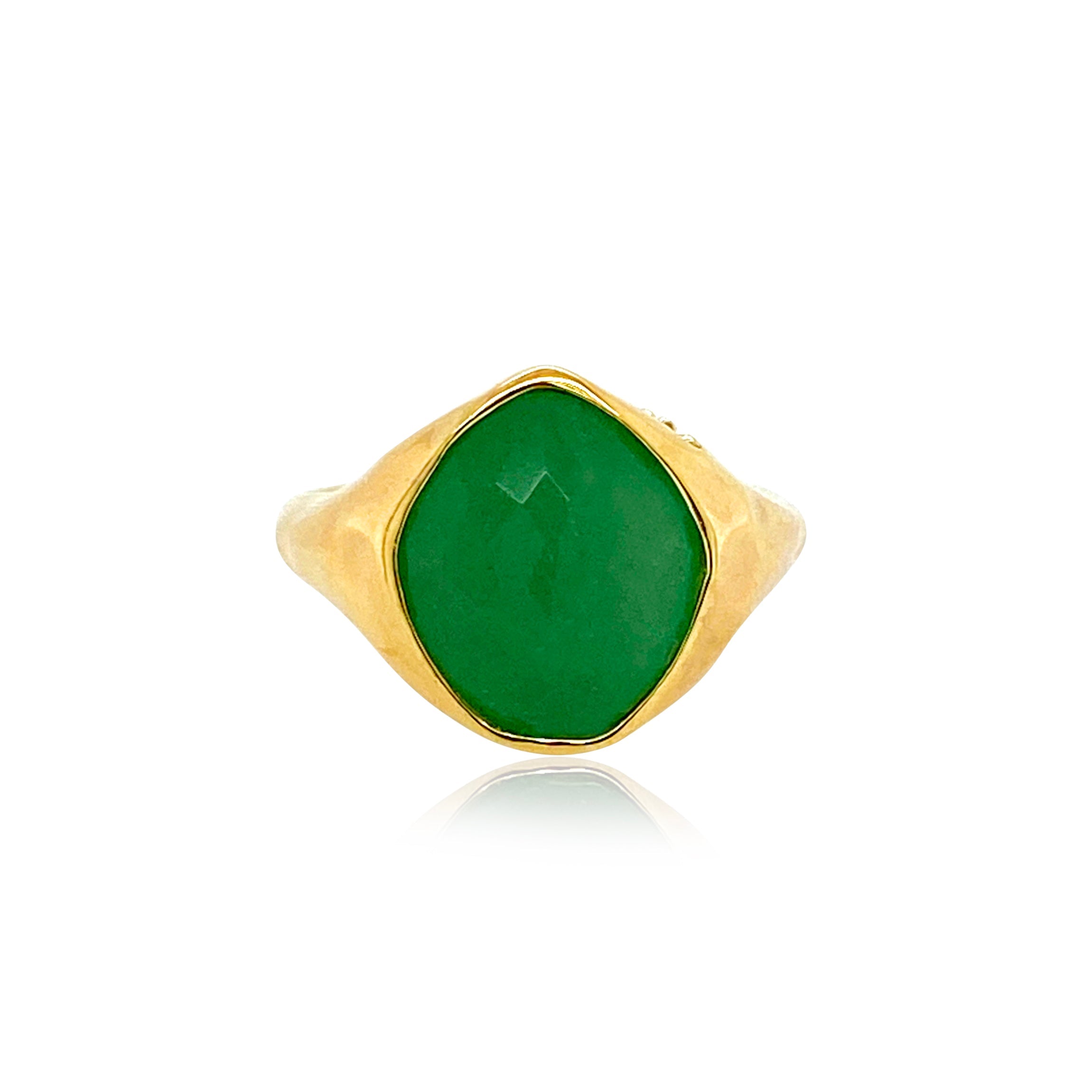 PANORAMA Ring (1260) -  Green Quartz / YG