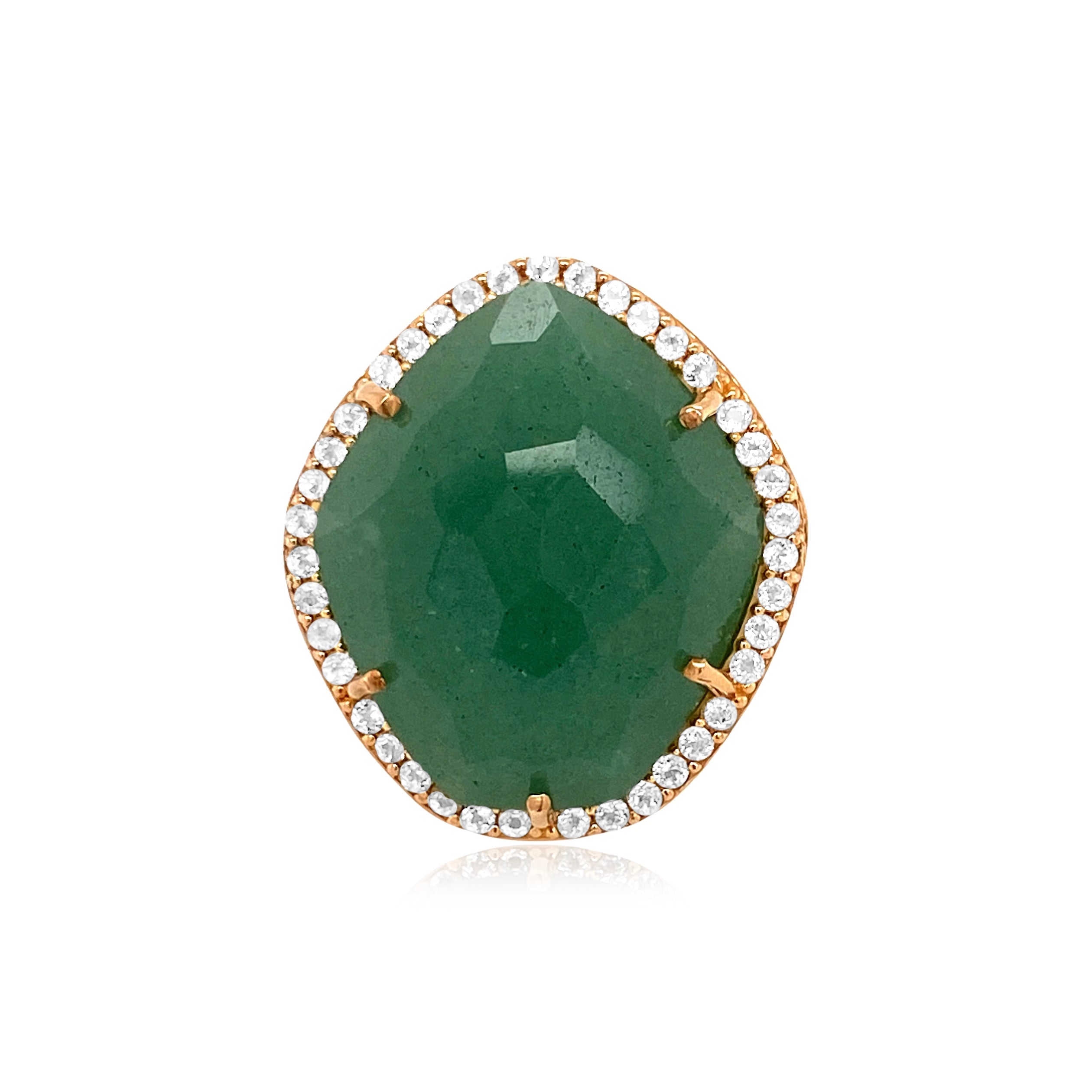 PANORAMA Ring (1260) - Green Quartz / YG