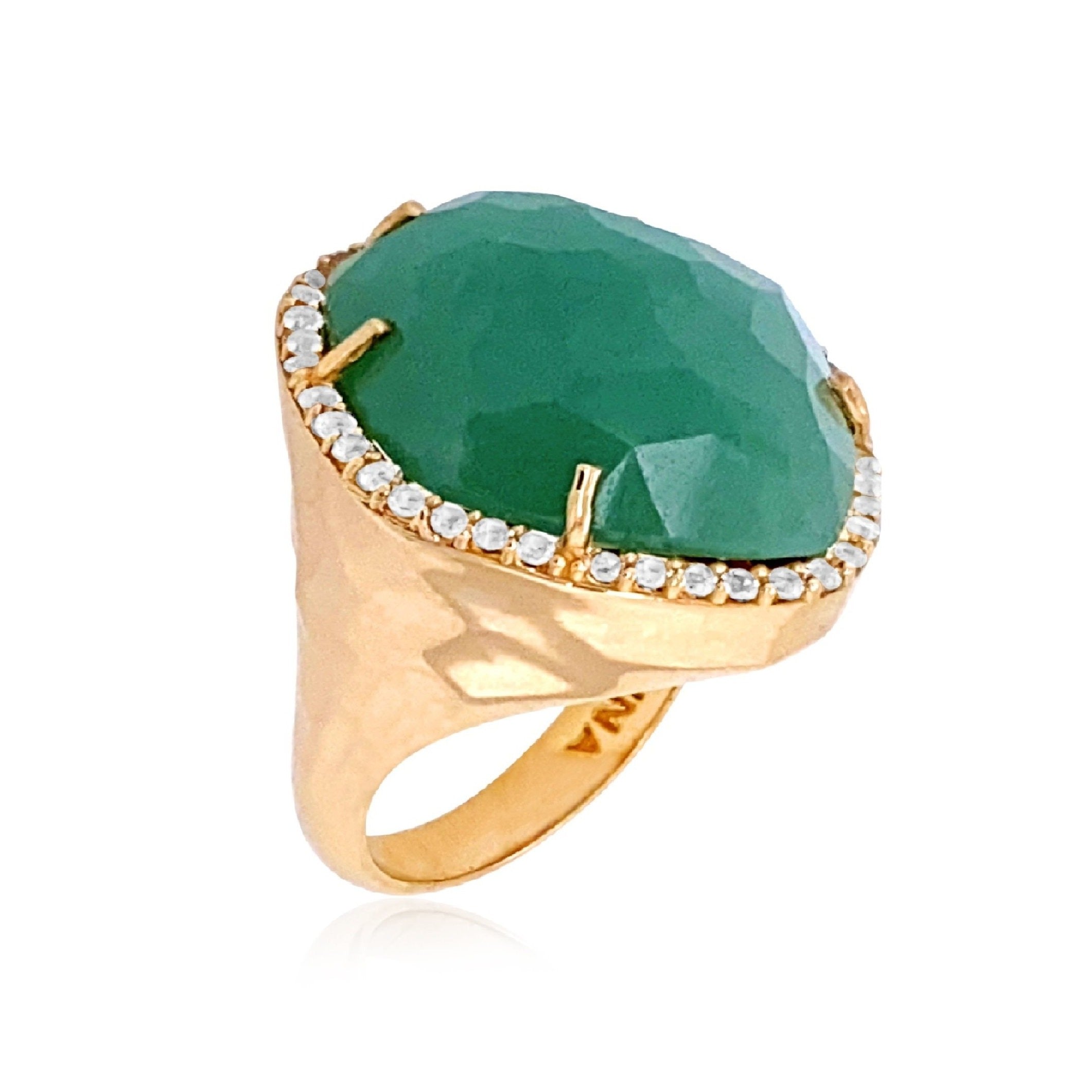 PANORAMA Ring (1260) - Green Quartz / YG