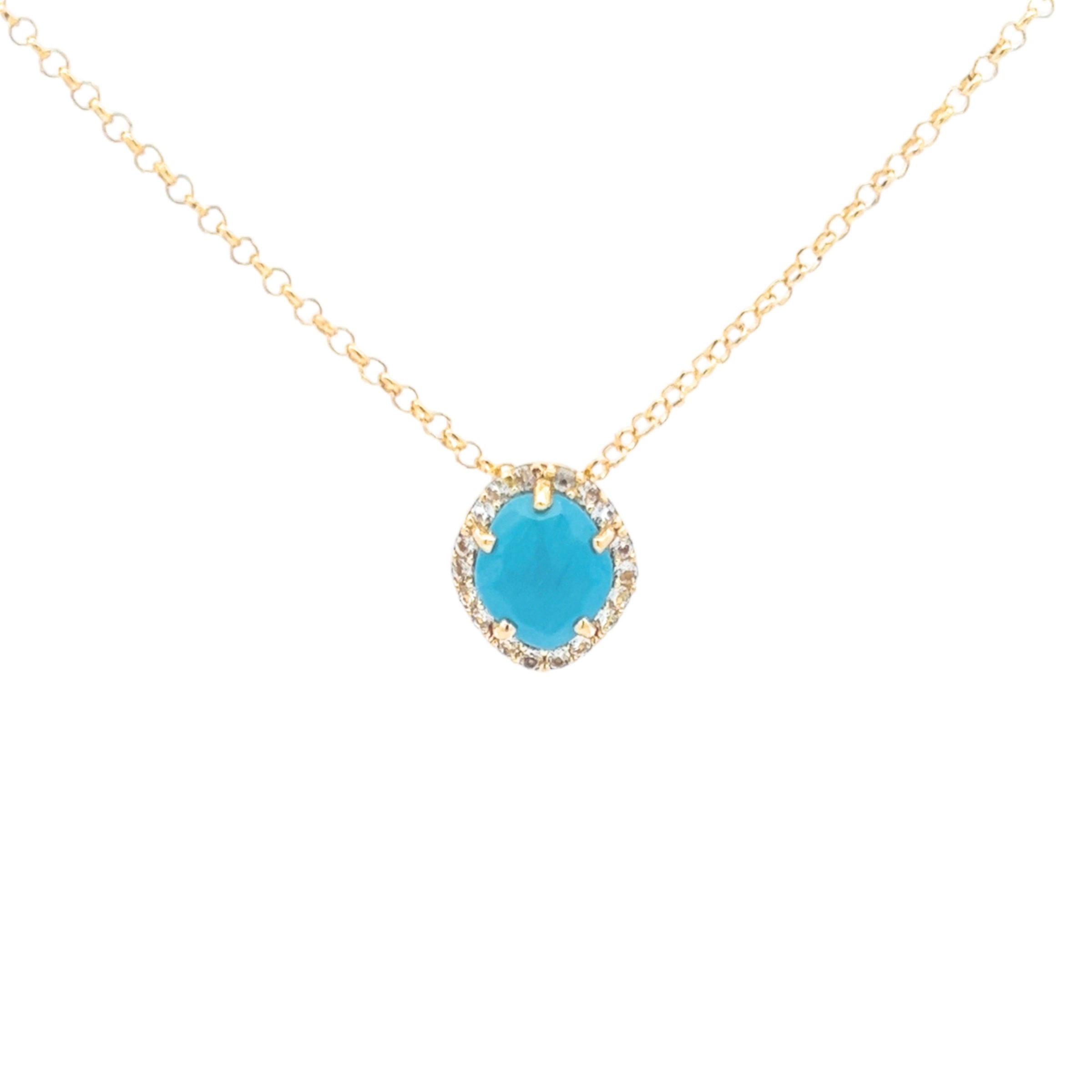 PANORAMA Necklace (1260) - Turquoise / YG