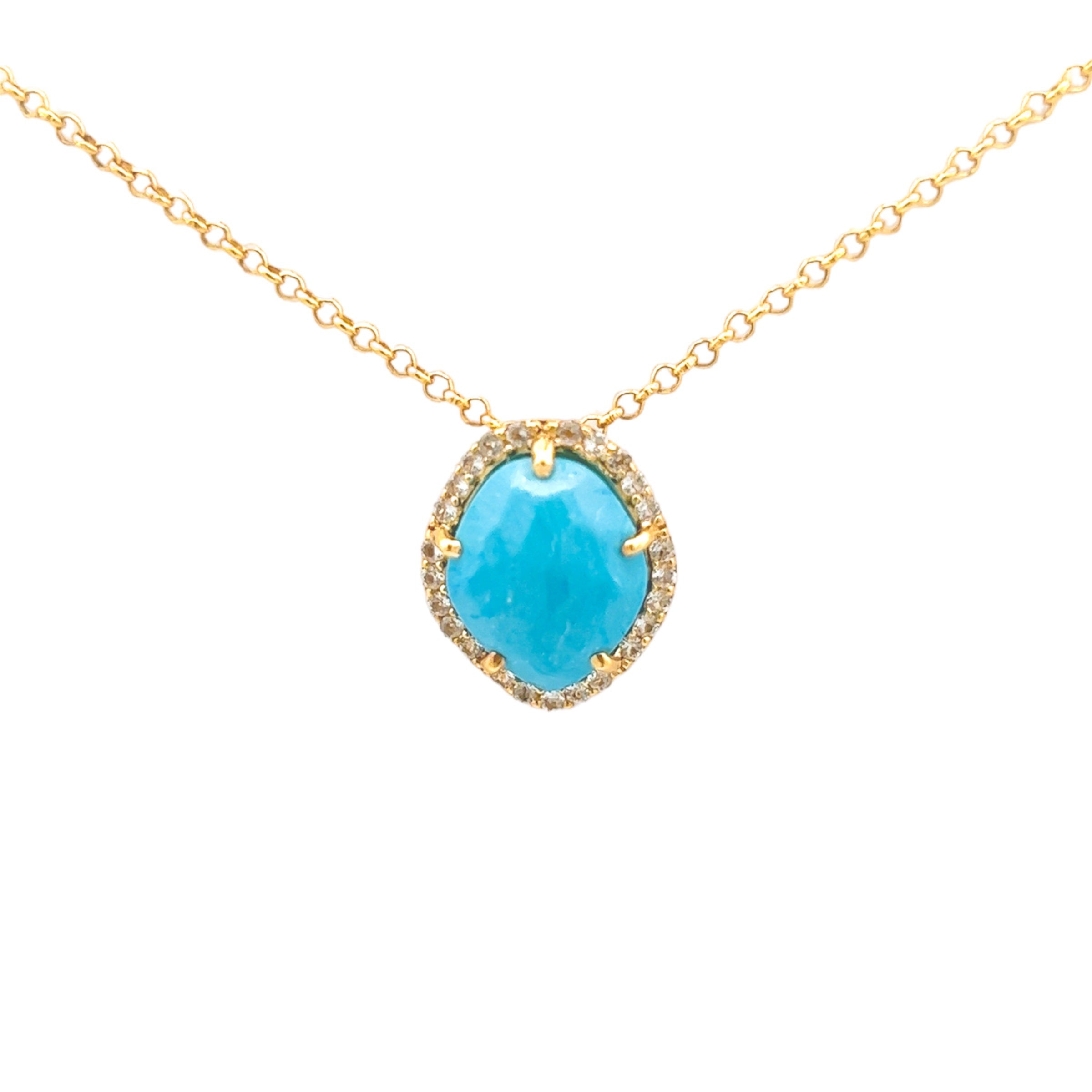 PANORAMA Necklace (1260) - Turquoise / YG