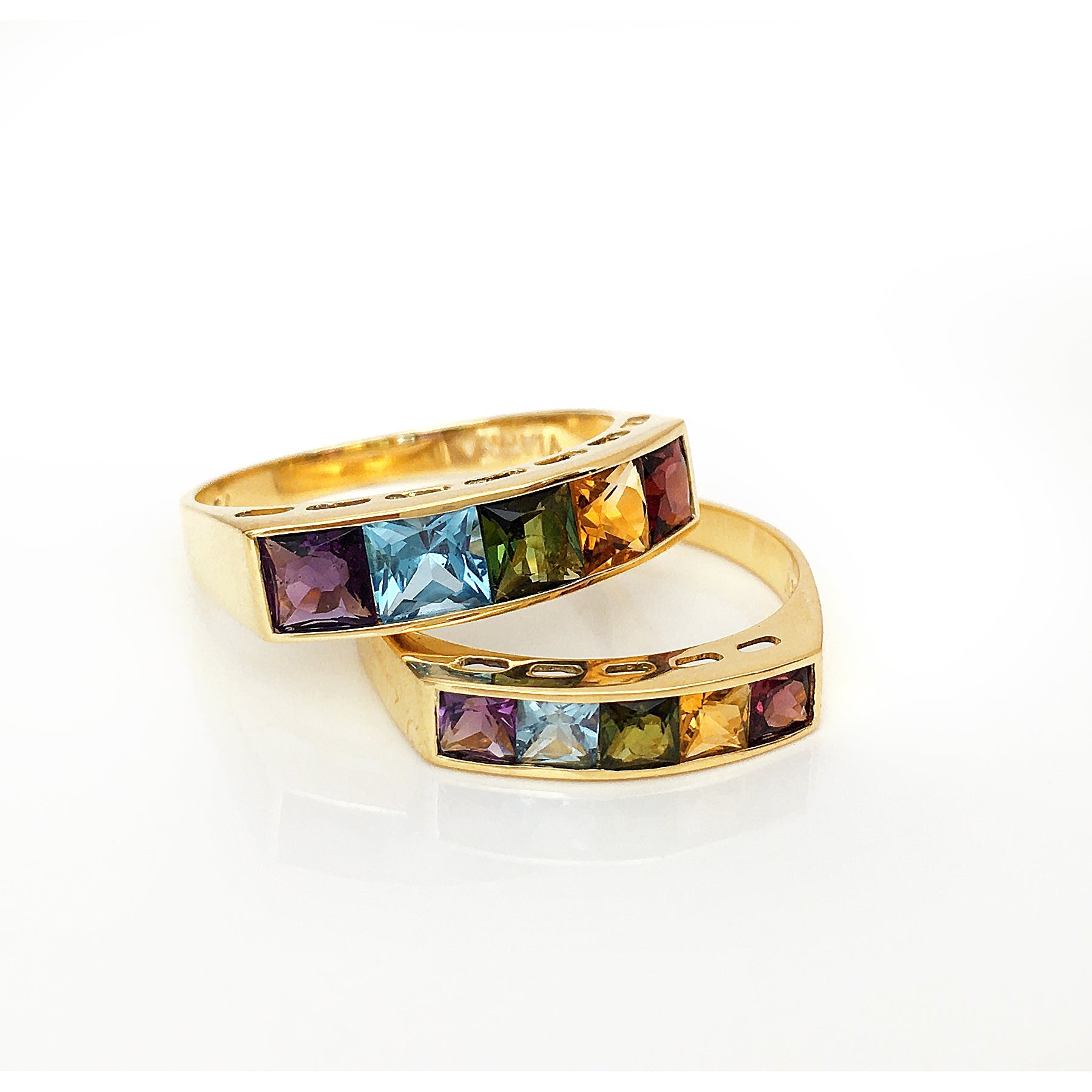 18K Mixed Colors Ring