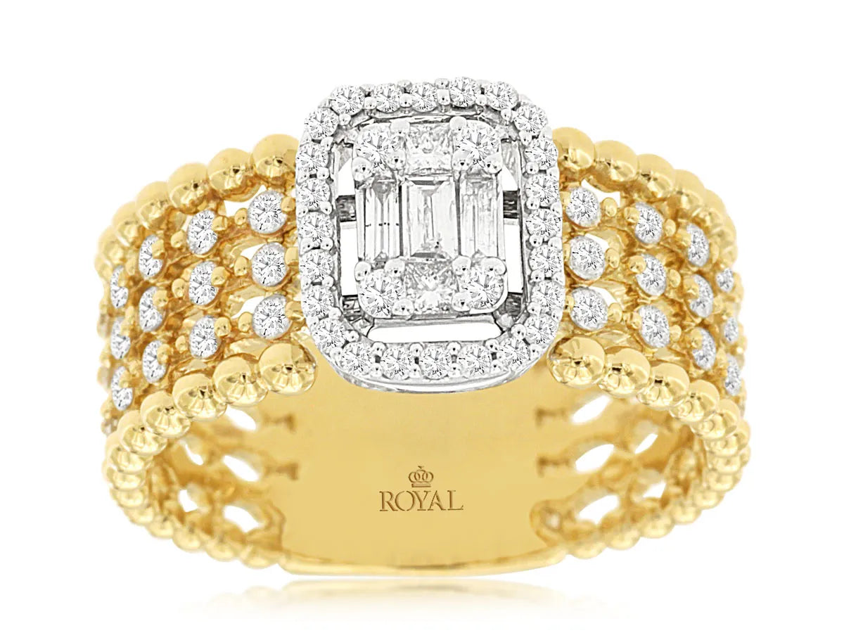 Ring Y. Diamond Gold Royal