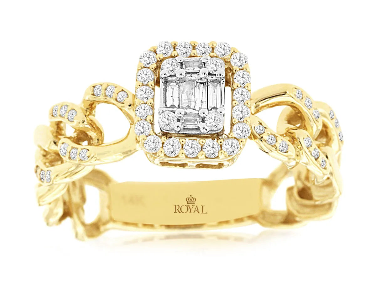 Ring Y. Diamond Gold Royal