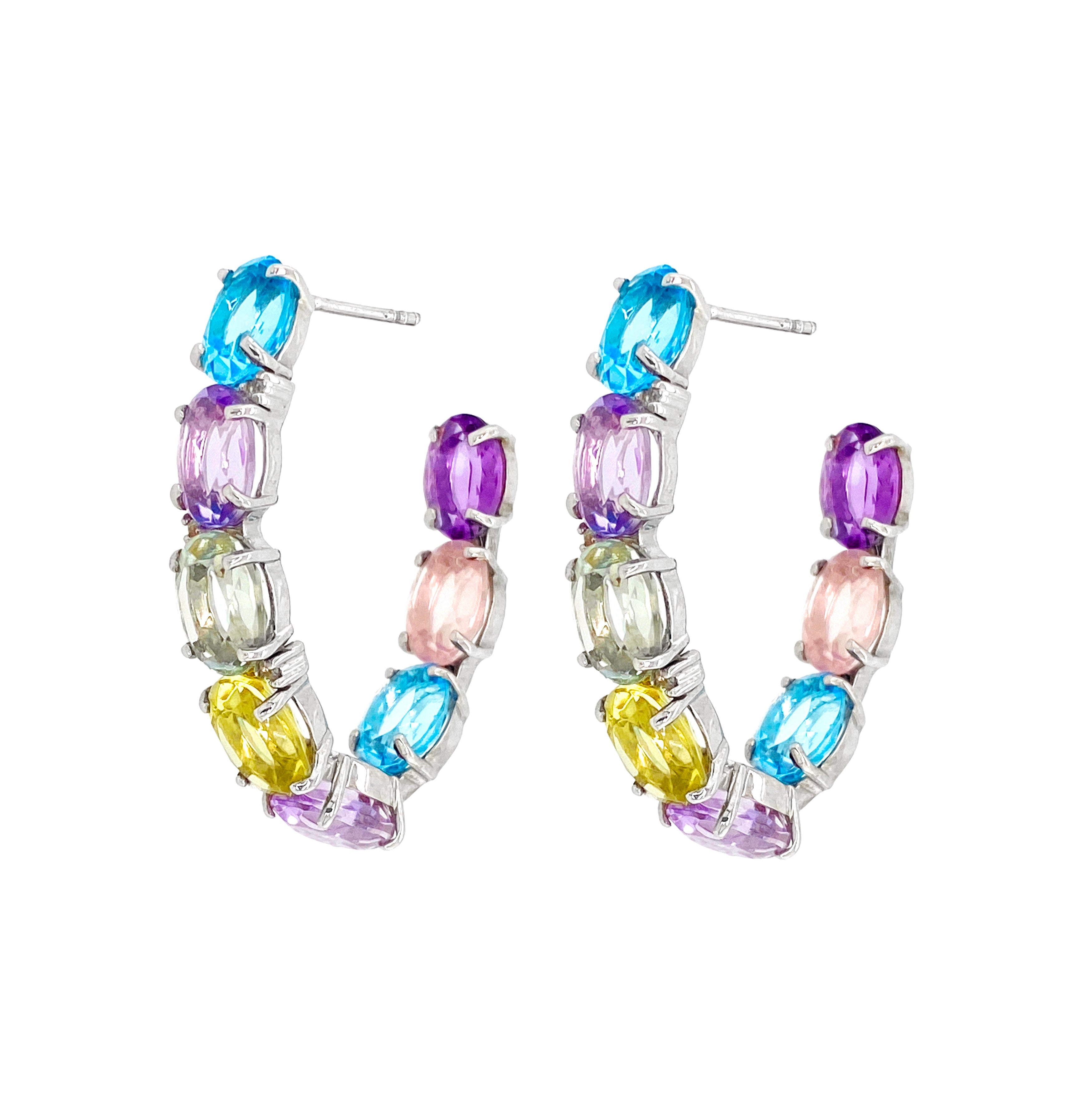 VILLA RICA Earrings - Mix Gemstones / SS