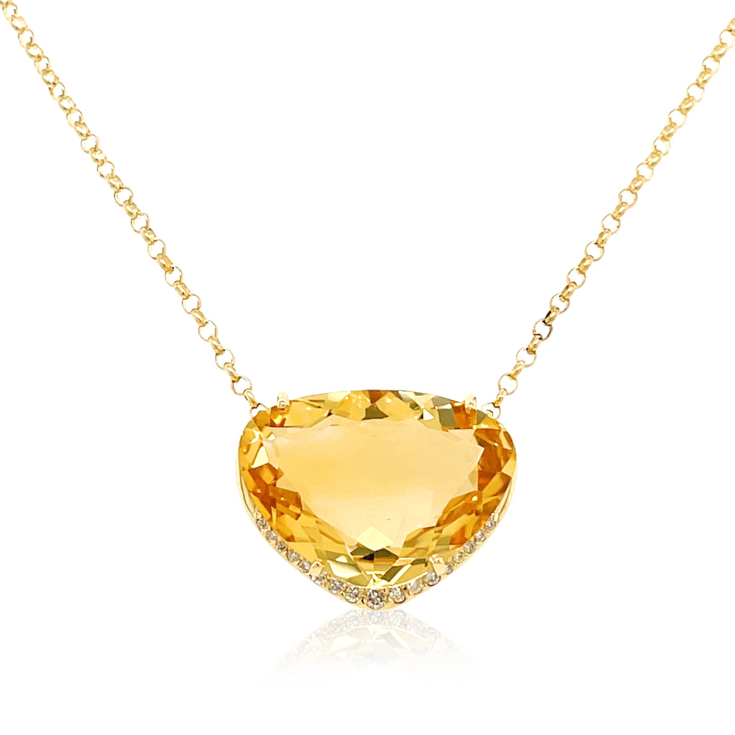 18K Citrine Necklace