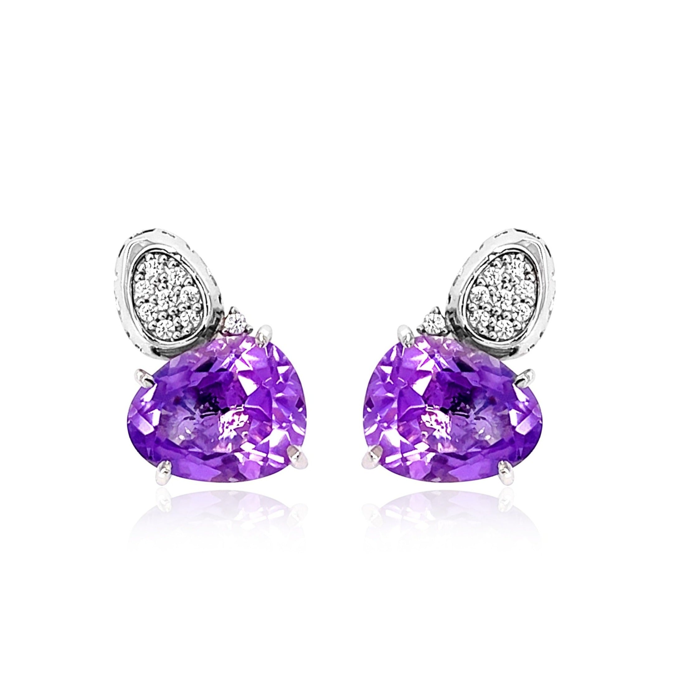 18K Amethyst Earrings