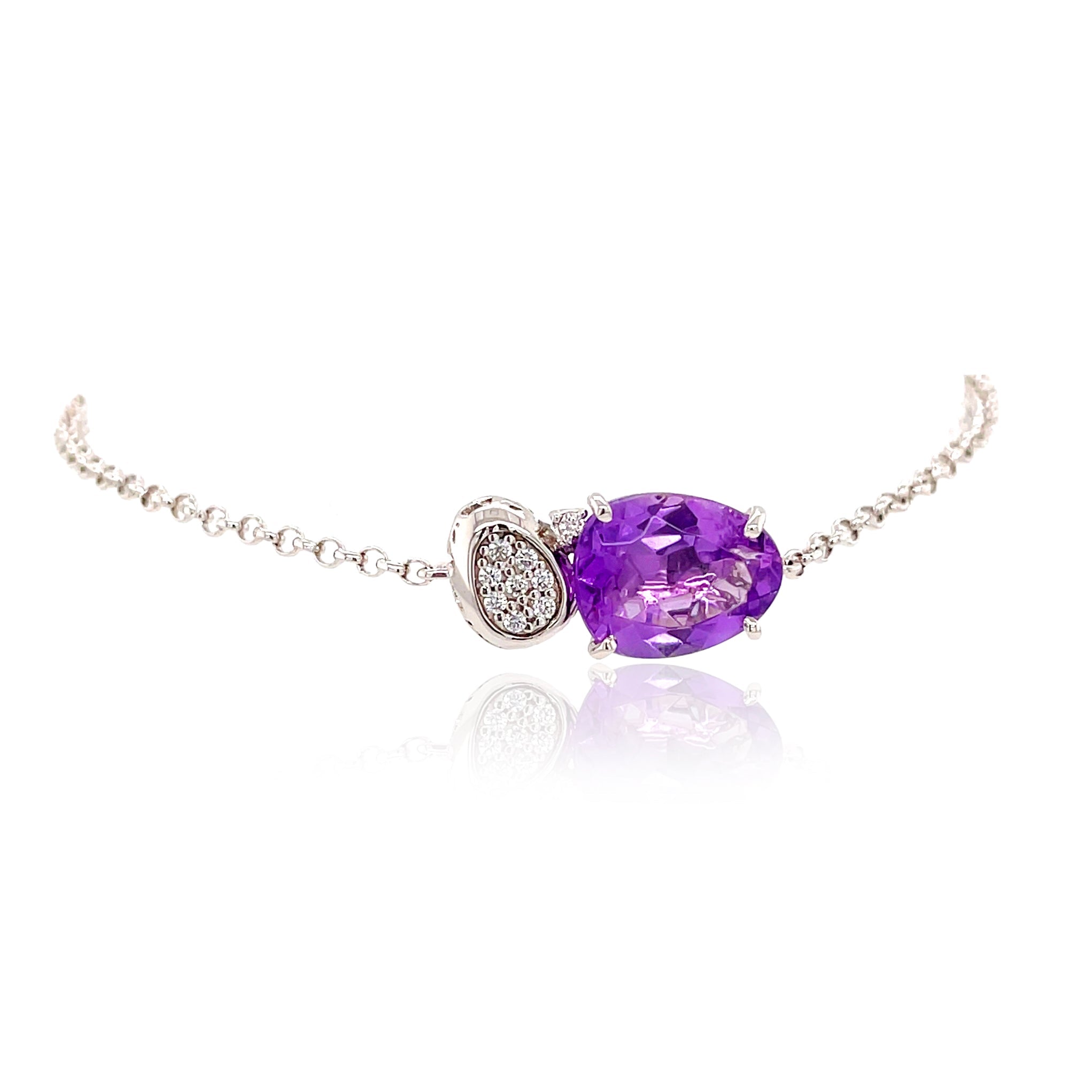 18K Amethyst Bracelet