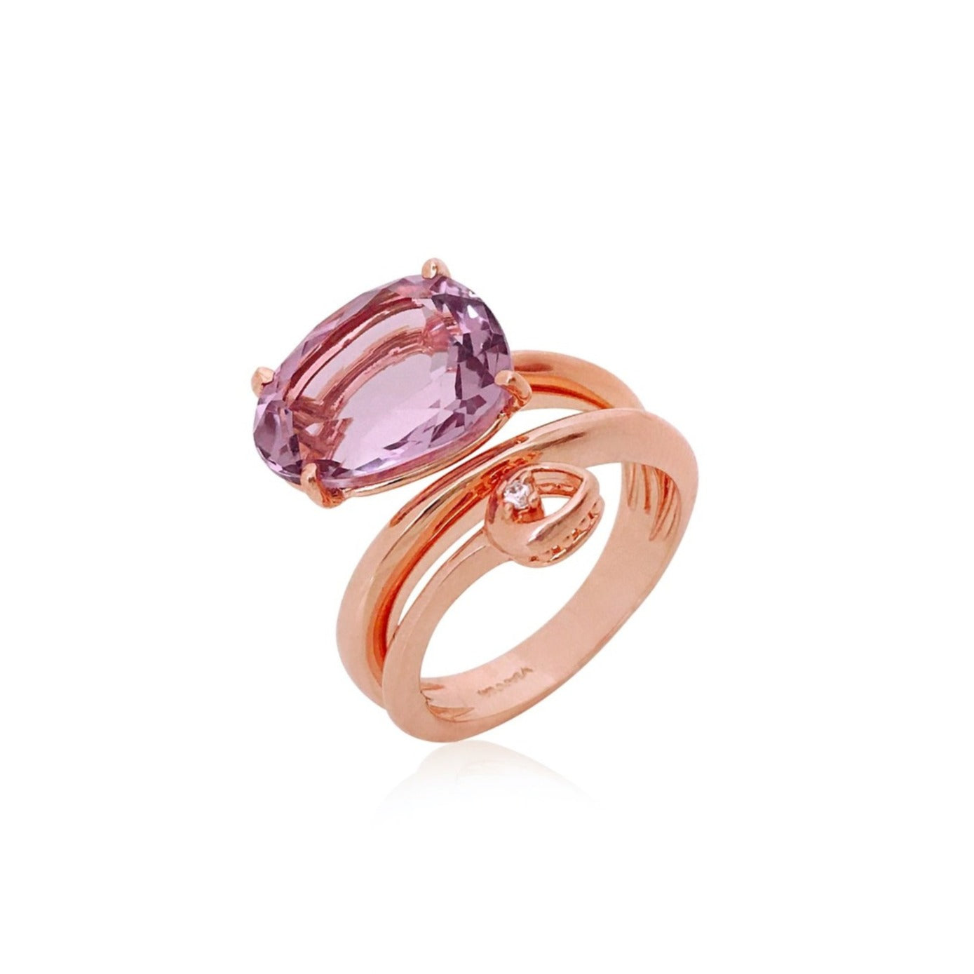 18K Pink Amethyst Ring