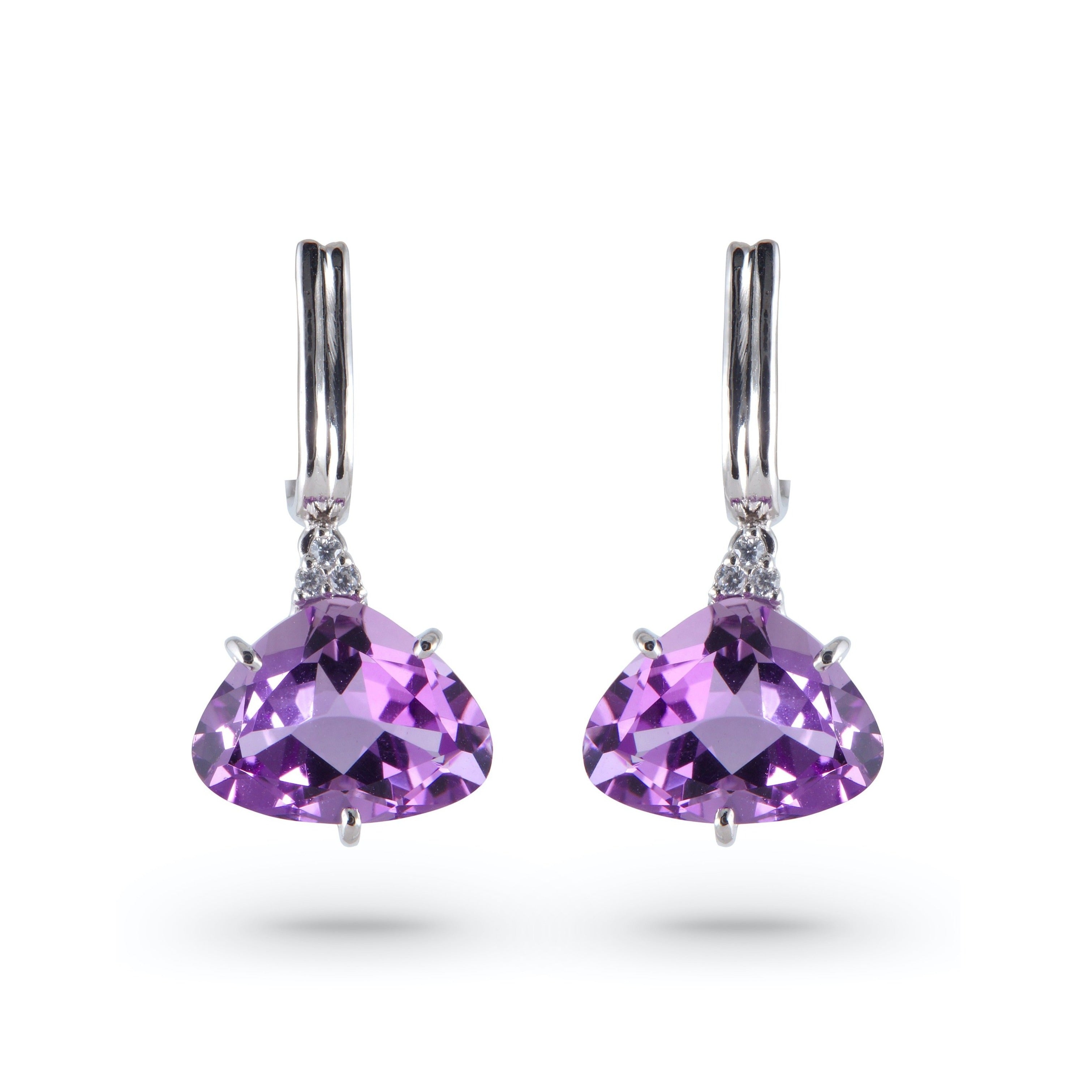 18K Amethyst Earrings