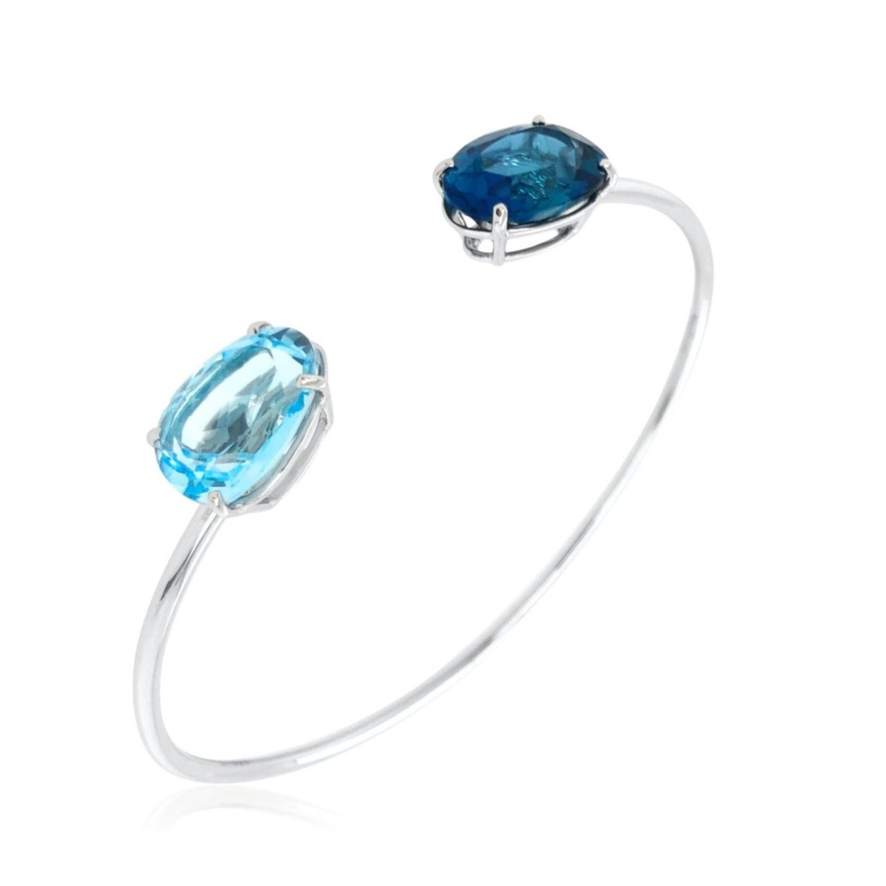 18K Blue Topaz & London Blue Topaz Bangle