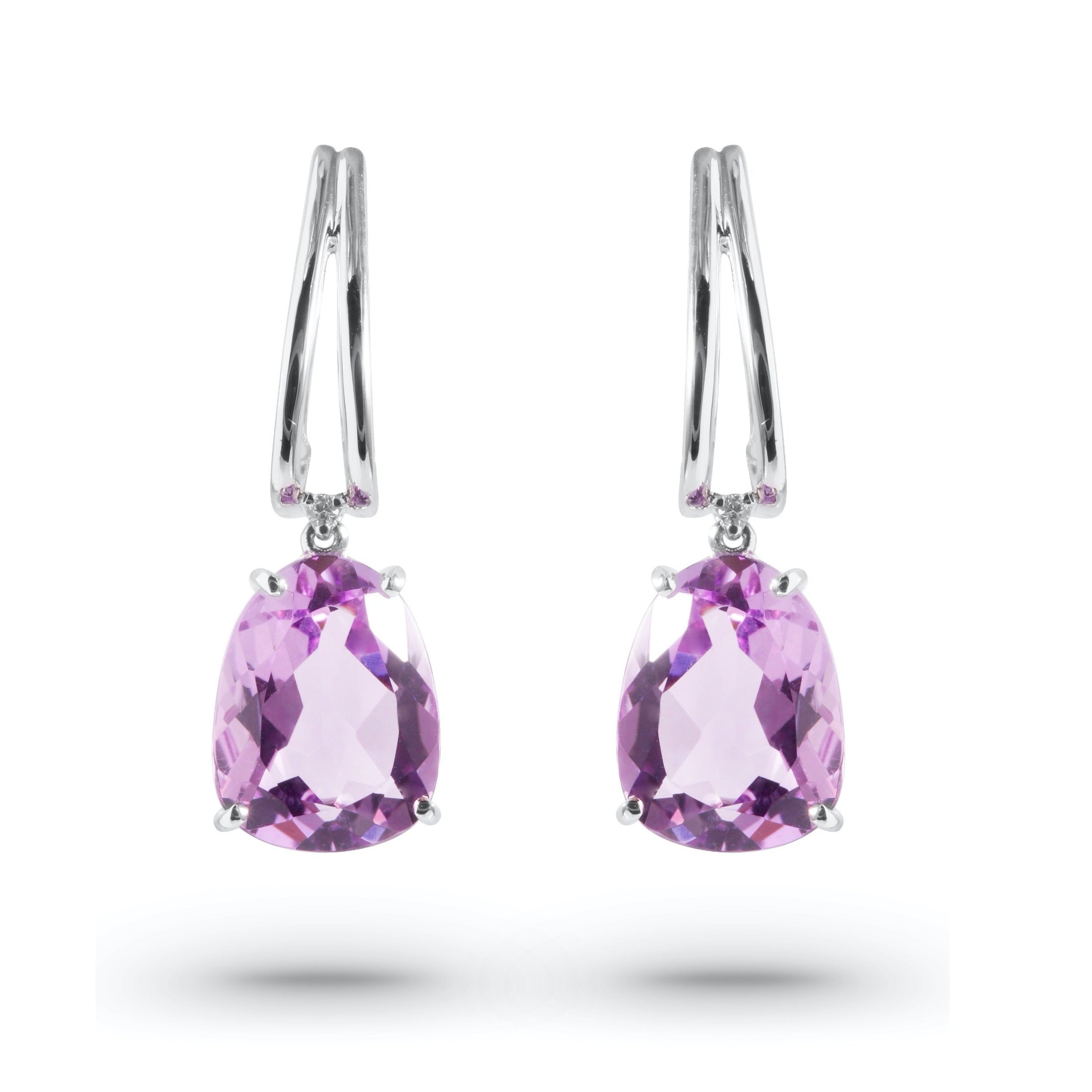 18K Amethyst Earrings