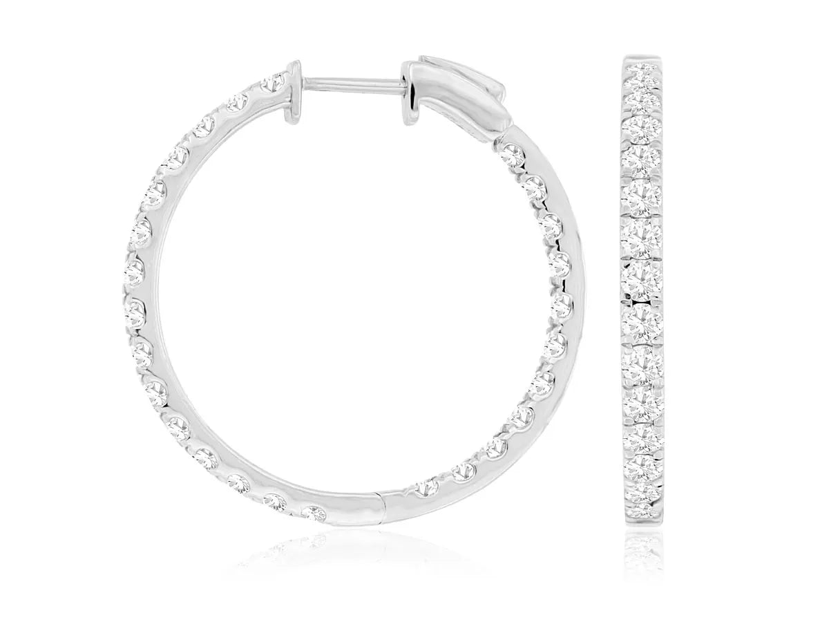 Earrings W. Diamond Royal  Hoops