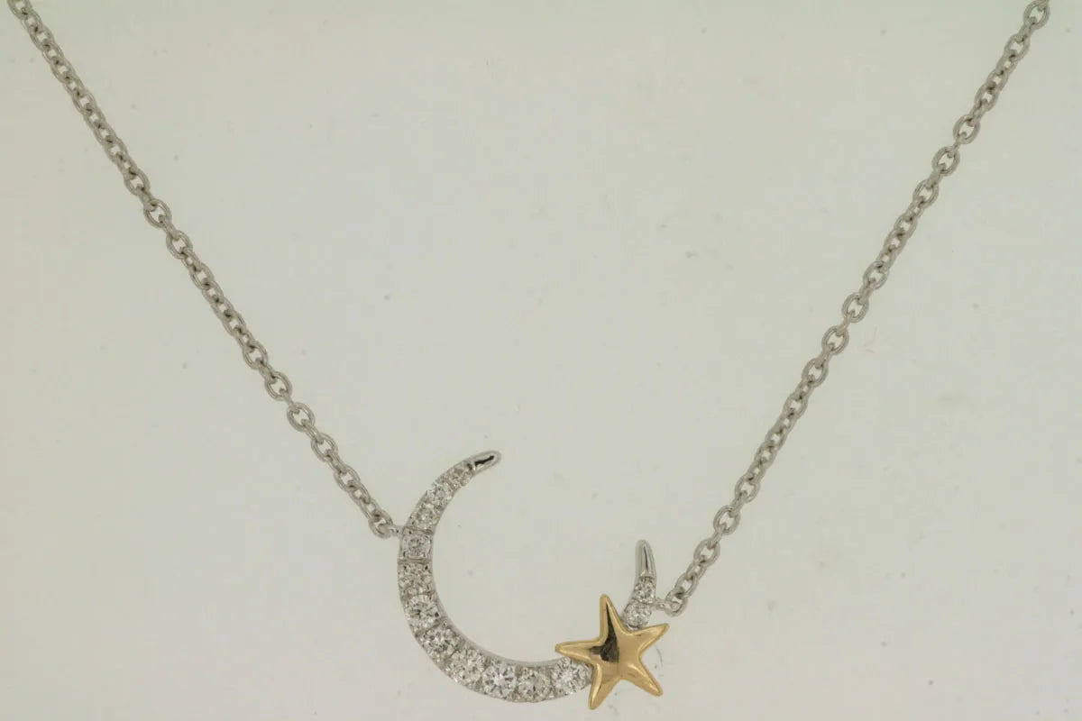 Necklace Y. Diamond Royal Moon Star shape