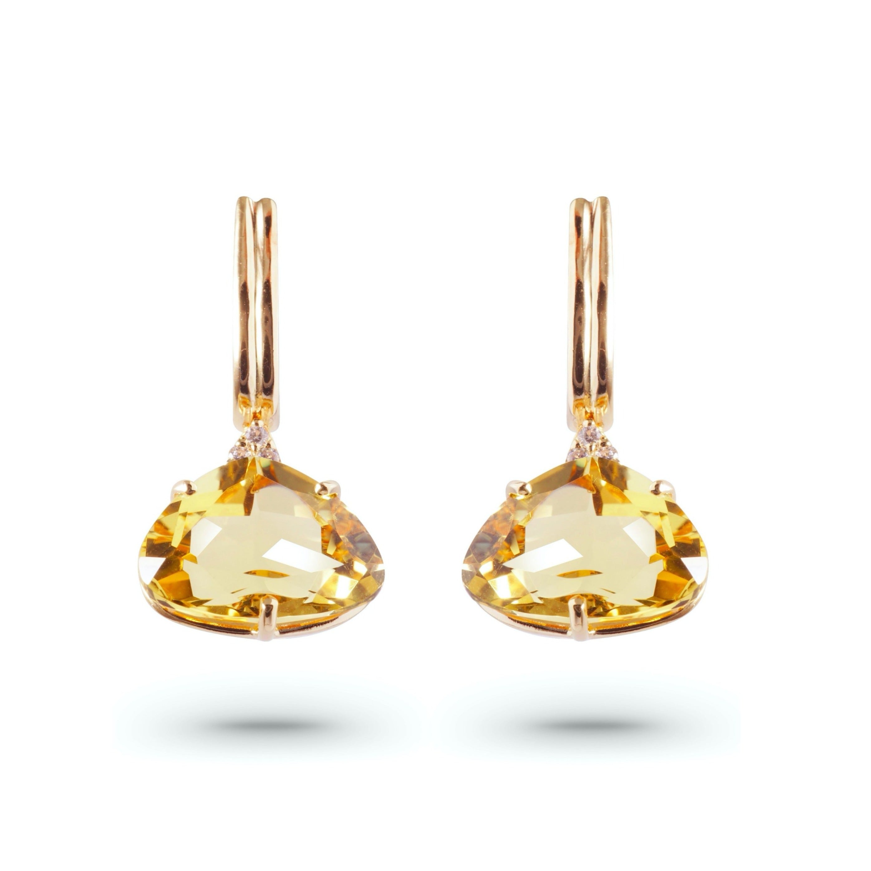 18K Citrine Earrings