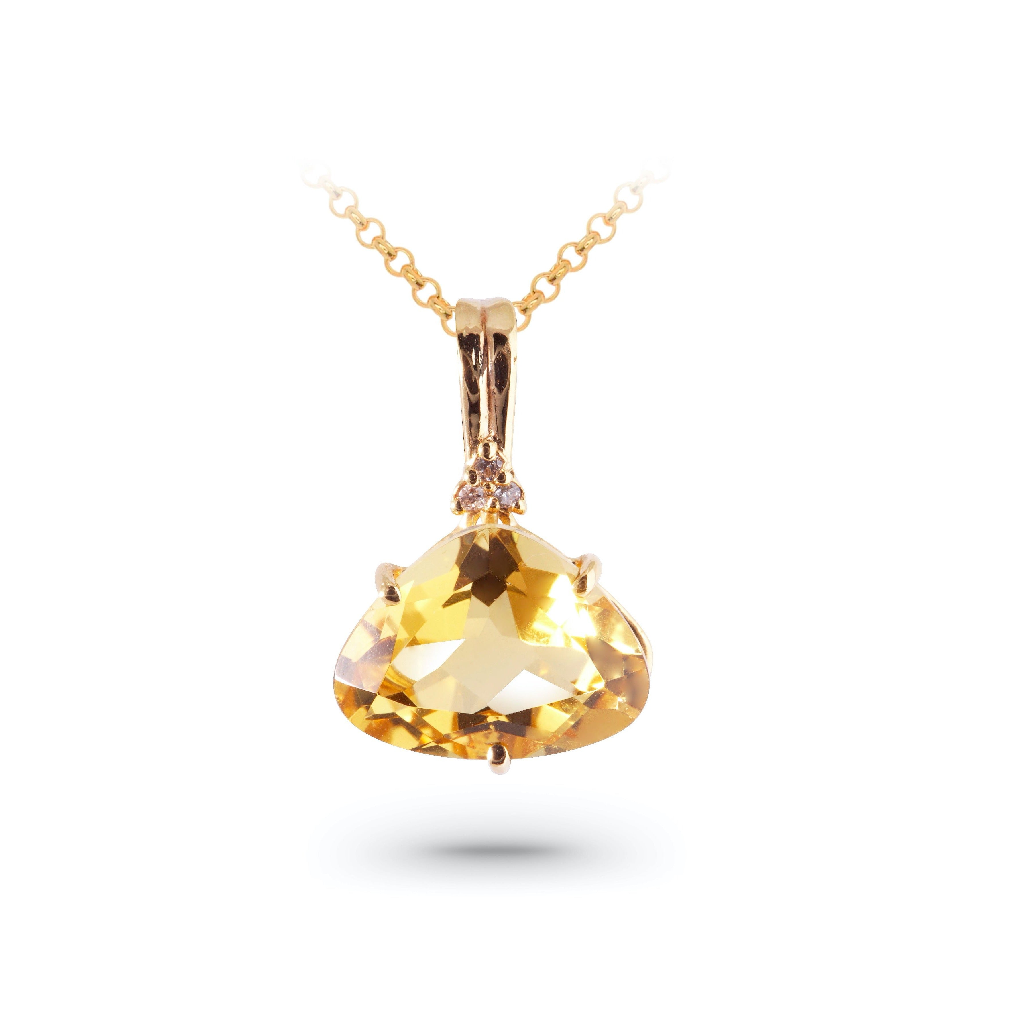 18K Citrine Pendant