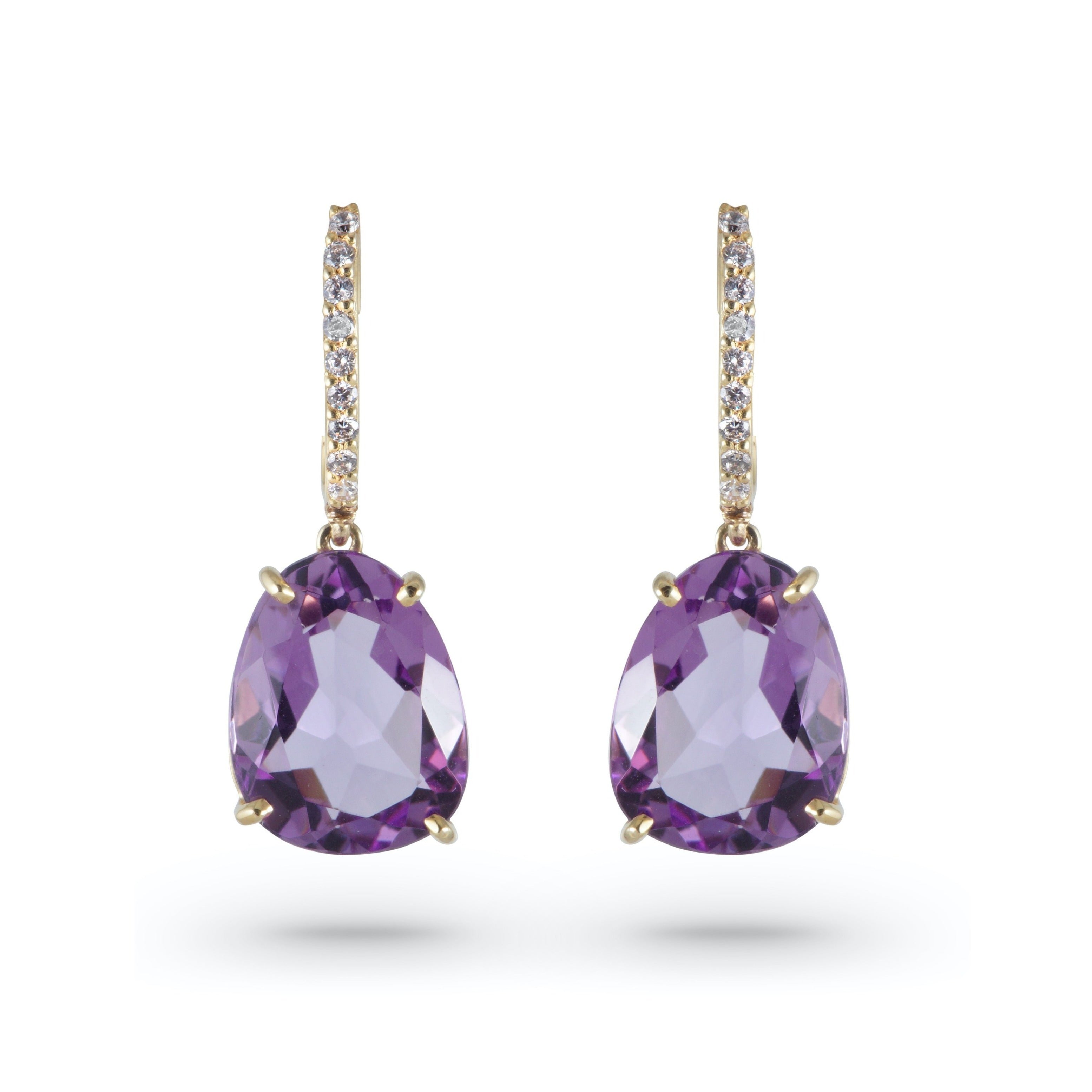 18K Amethyst Earrings