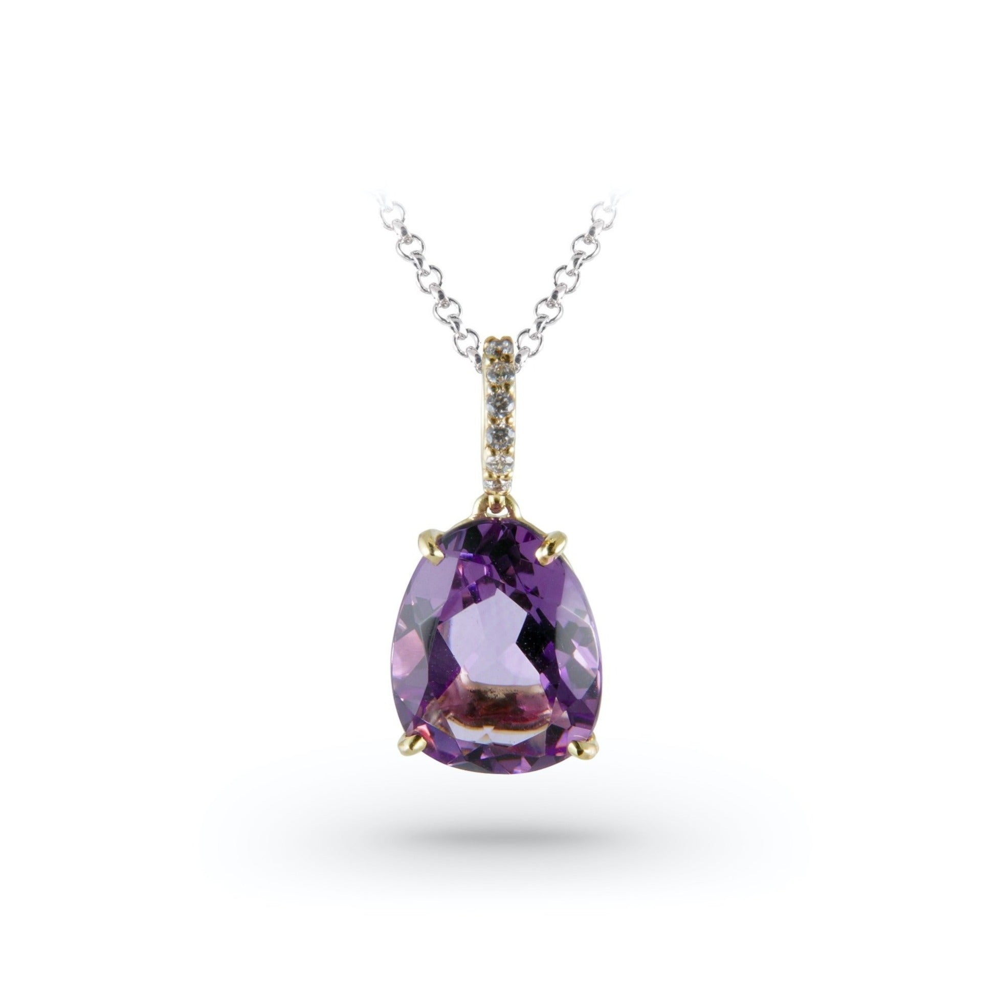 18K Amethyst Pendant