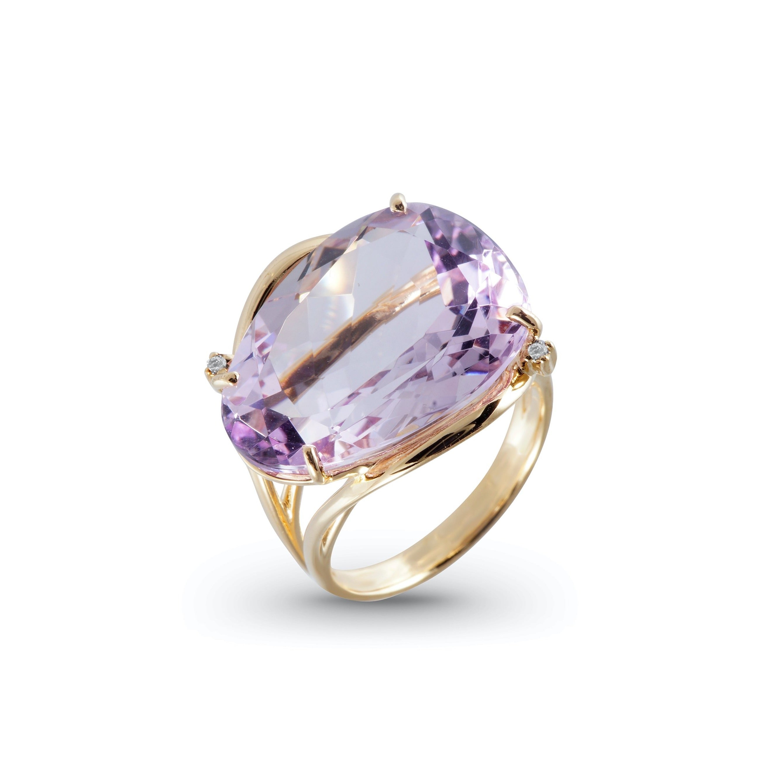 18K Pink Amethyst Ring